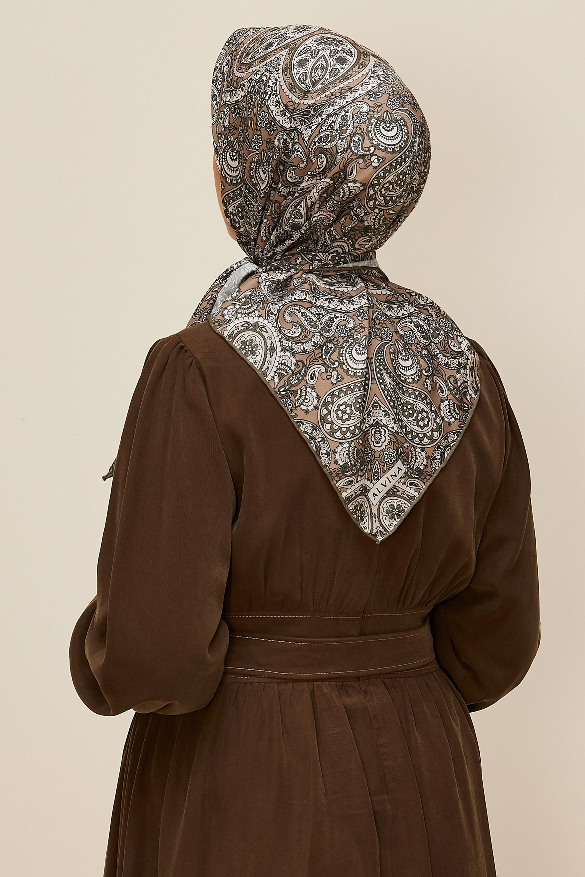 Tesettür giyim KAHVE ALVİNA SOFT EŞARP 10880