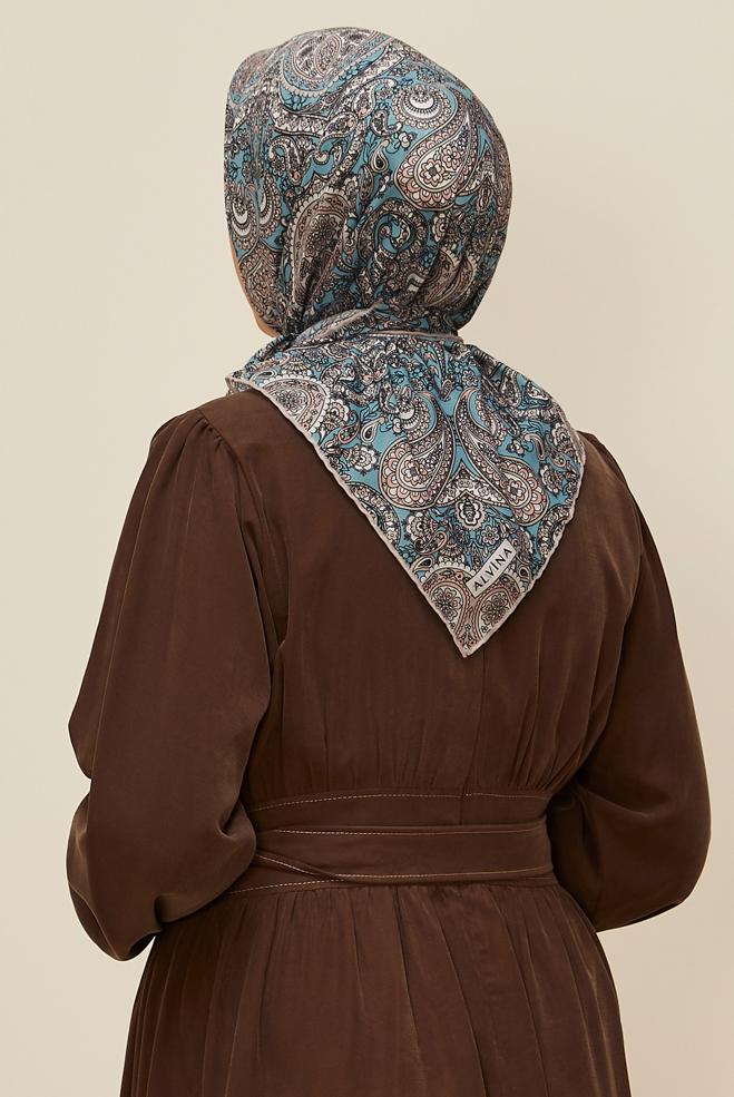 Vêtements hijab BLEU ÉCHARPE ALVINA SOFT 10880 - ALVİNA