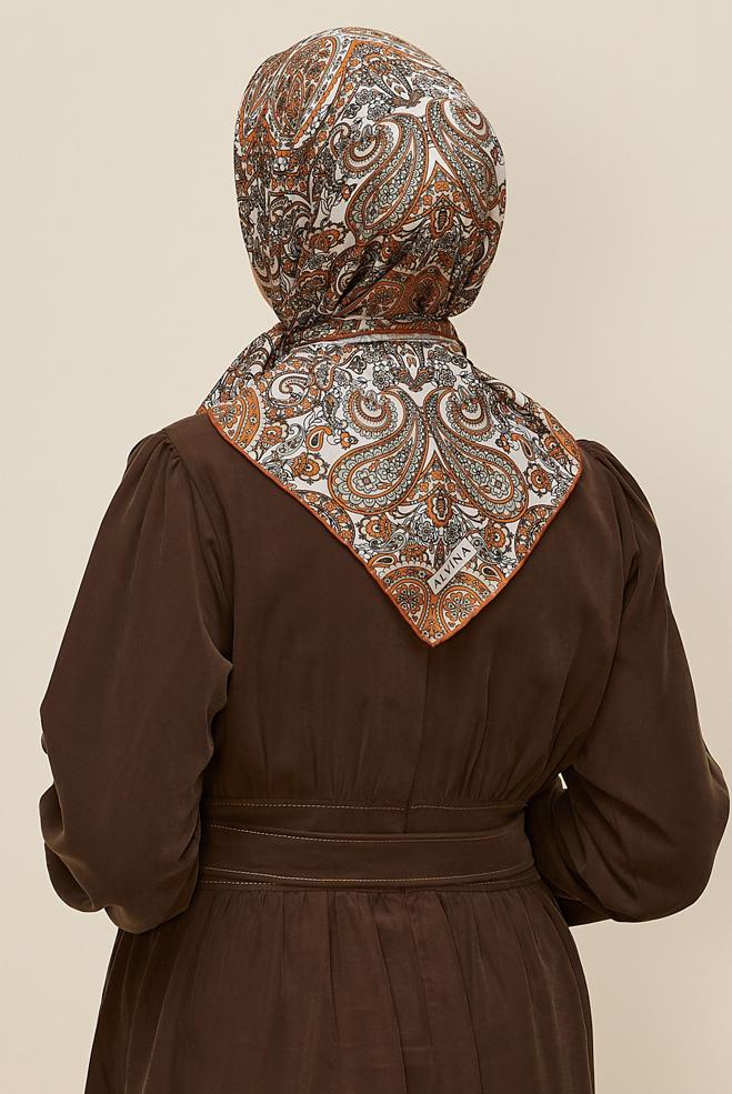 Vêtements hijab BRUN ÉCHARPE ALVINA SOFT 10880 - ALVİNA