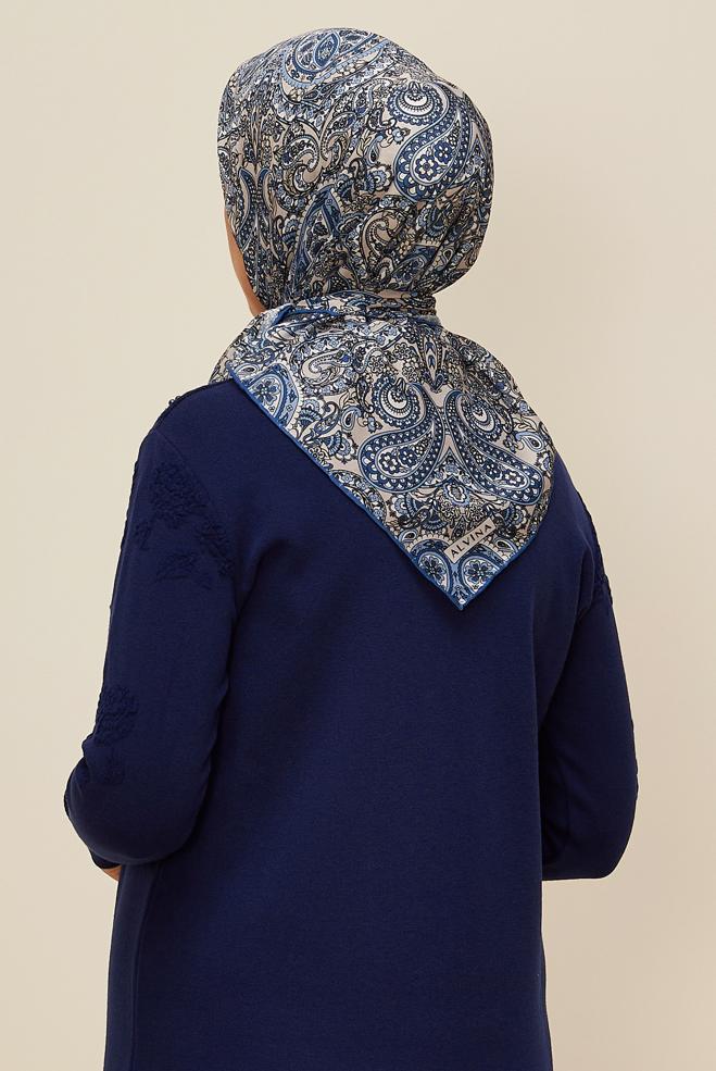 Vêtements hijab BLEU MARINE ÉCHARPE ALVINA SOFT 10880 - ALVİNA