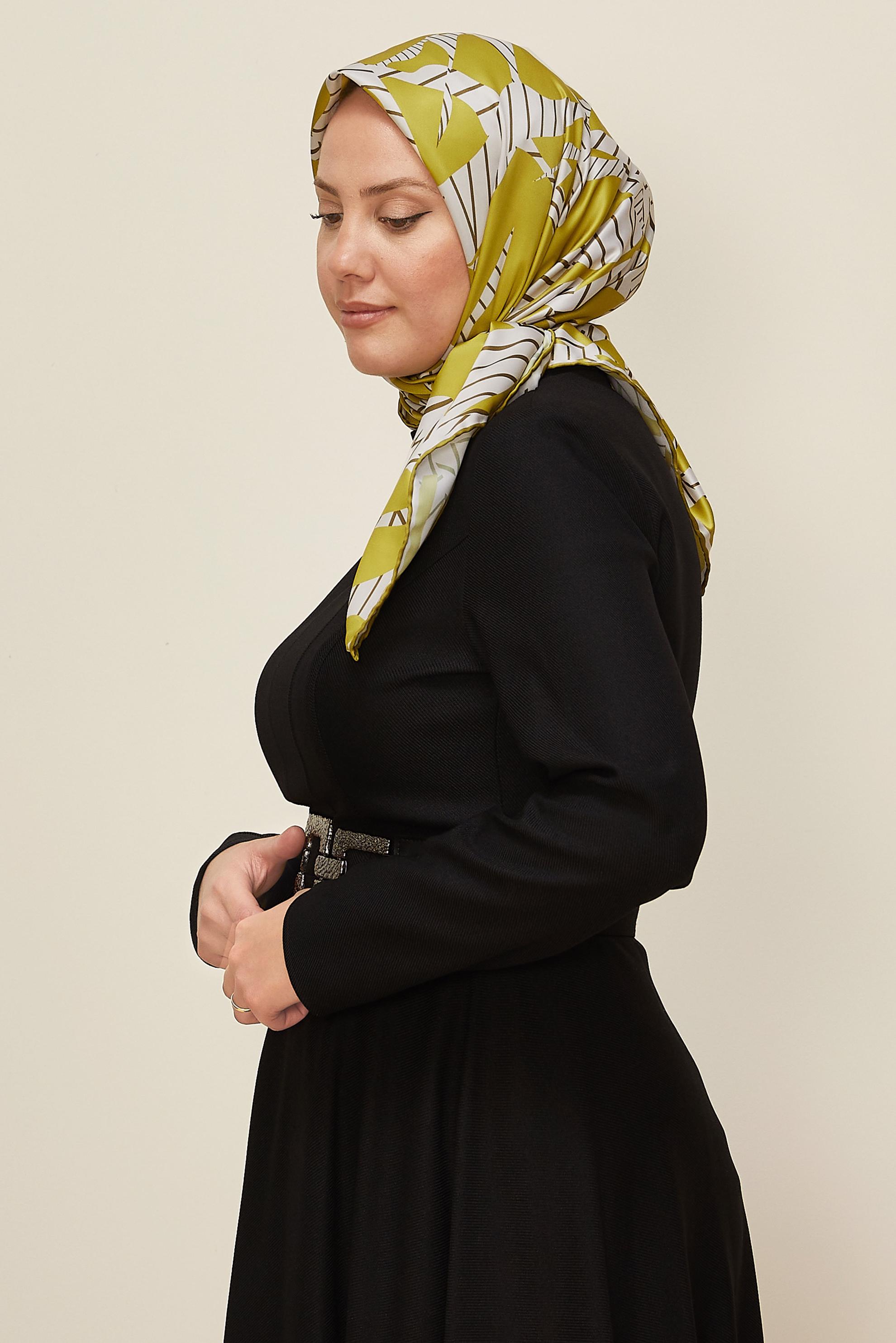 Vêtements hijab VERT ALVINA ÉCHARPE À MOTIF 11023