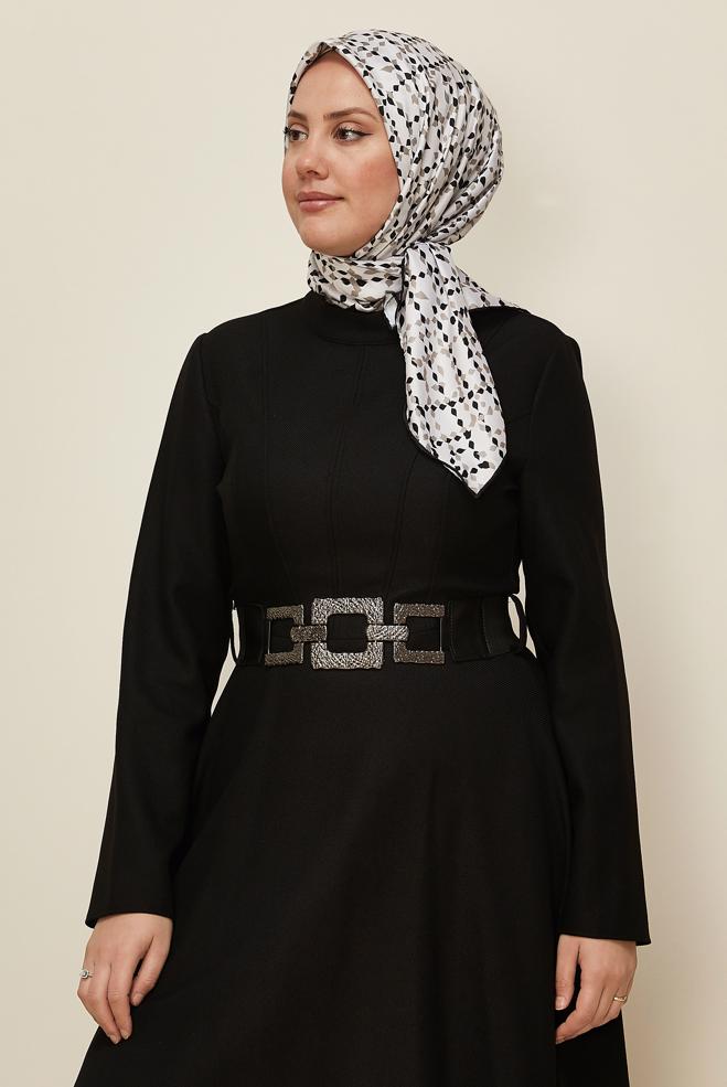 Vêtements hijab BEIGE ALVINA ÉCHARPE À MOTIF 11040 - ALVİNA