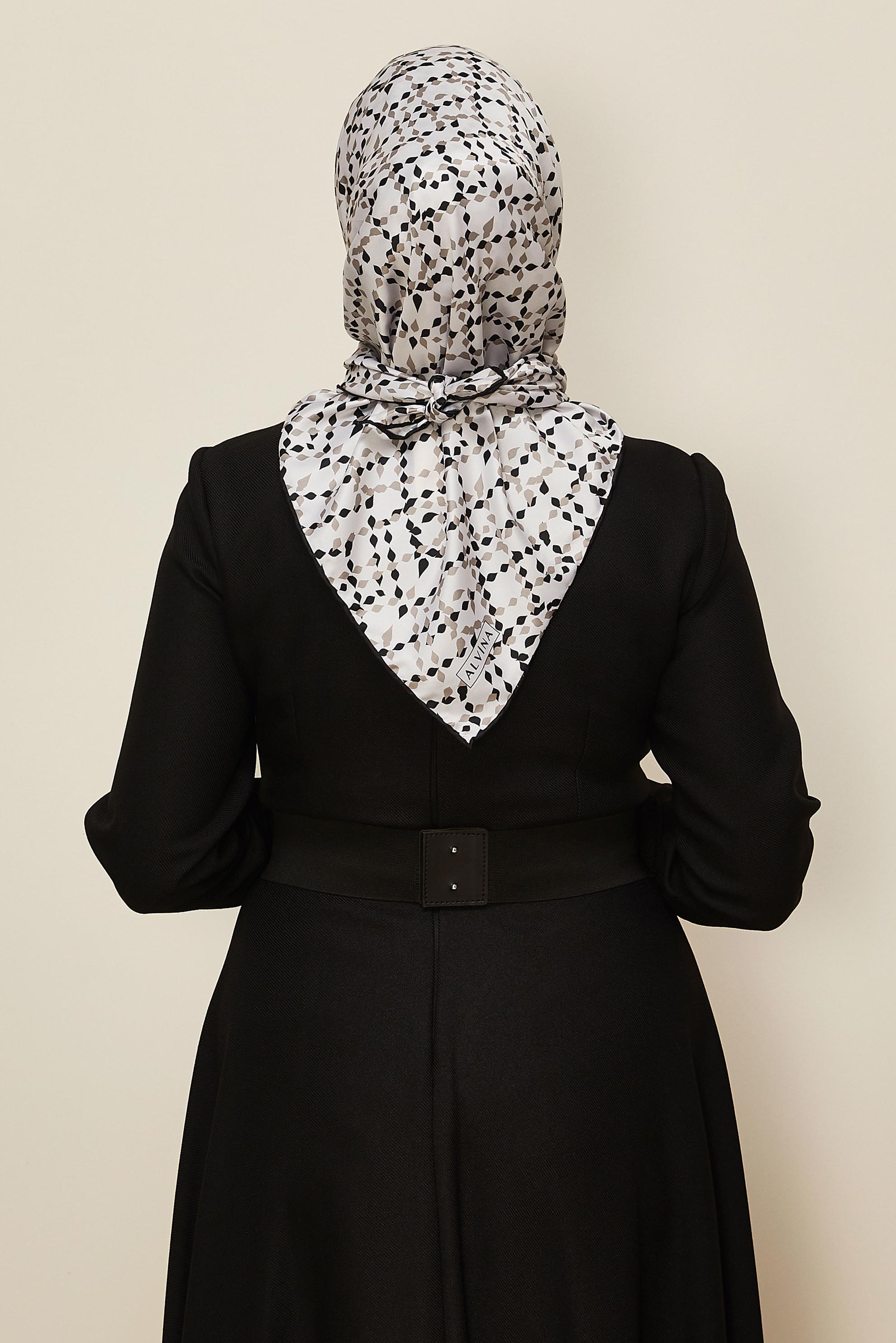 Vêtements hijab BEIGE ALVINA ÉCHARPE À MOTIF 11040