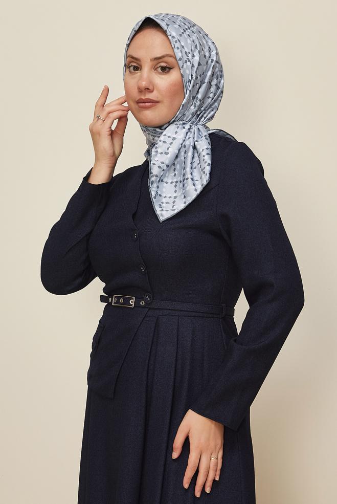 Vêtements hijab GRIS ALVINA ÉCHARPE À MOTIF 11040 - ALVİNA