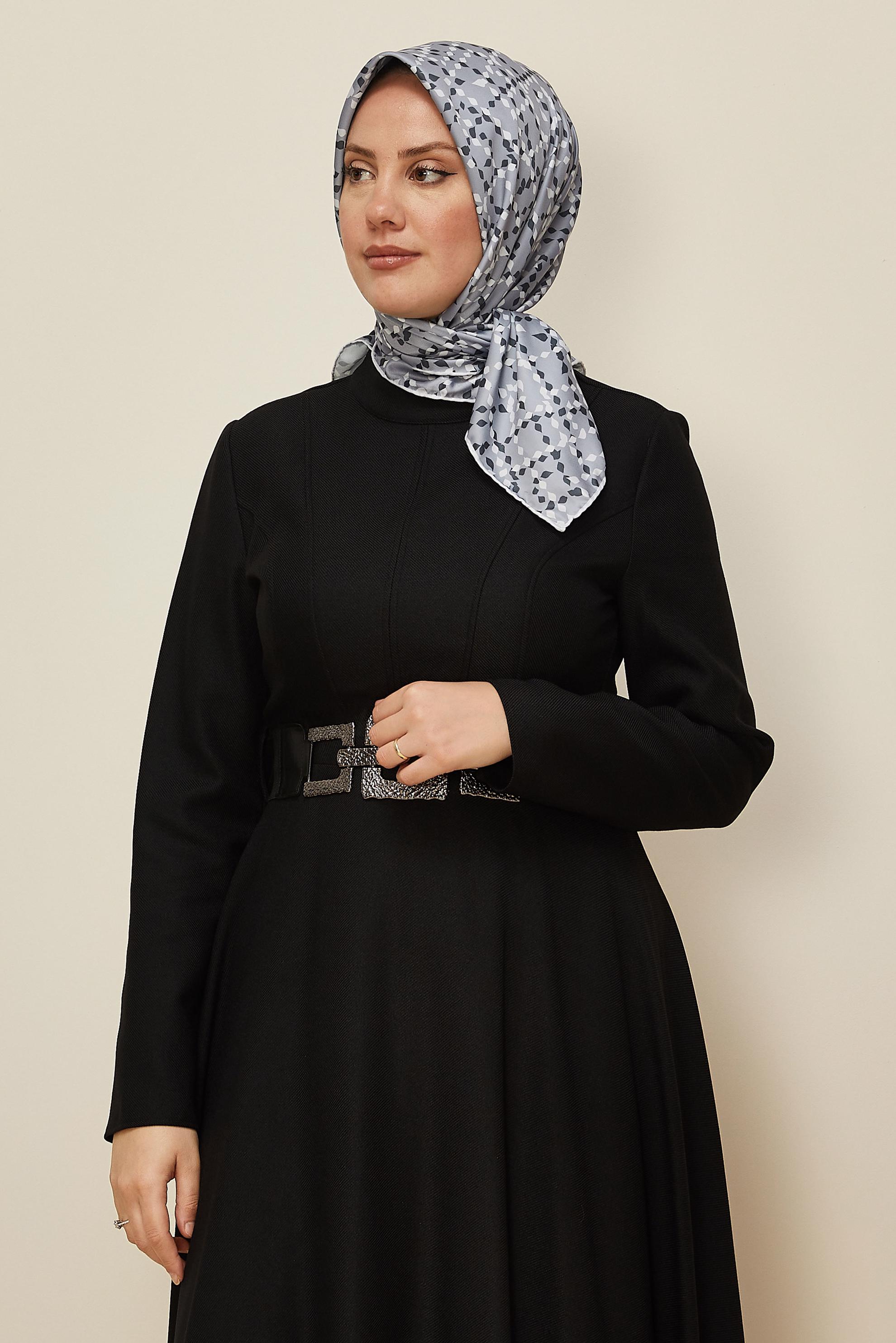 Vêtements hijab ARGENT ALVINA ÉCHARPE À MOTIF 11040