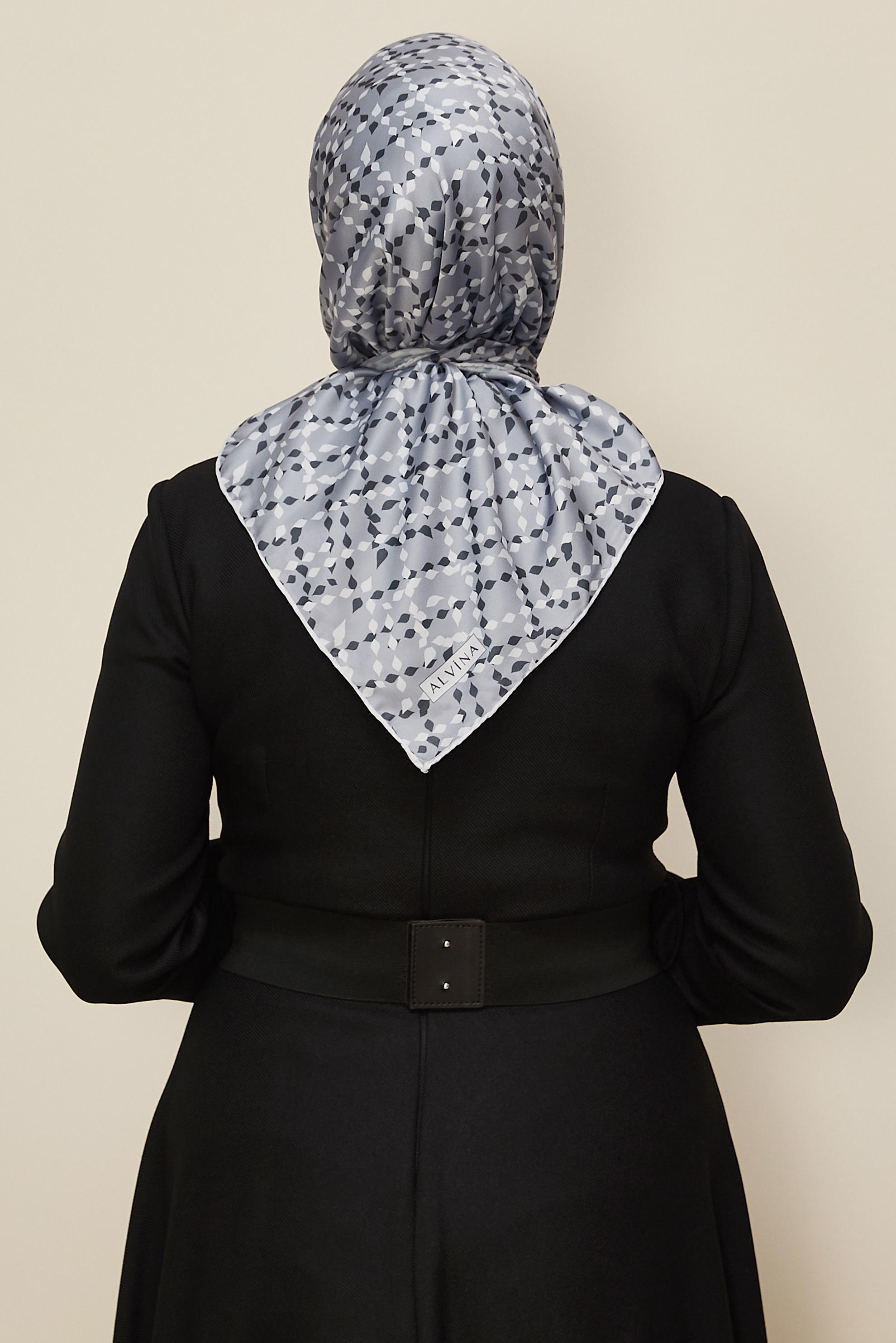 Vêtements hijab ARGENT ALVINA ÉCHARPE À MOTIF 11040