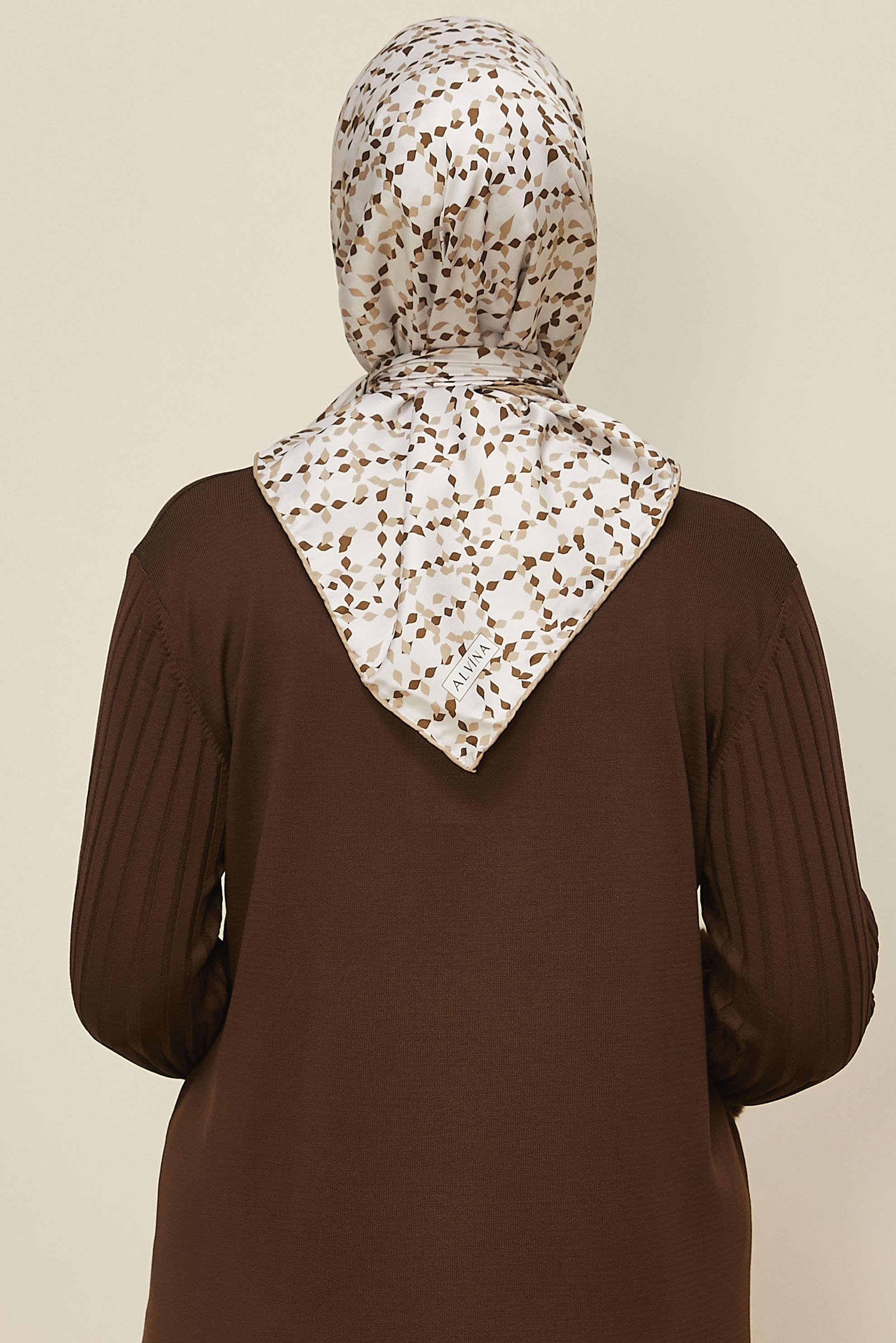 Vêtements hijab BEIGE ALVINA ÉCHARPE À MOTIF 11040