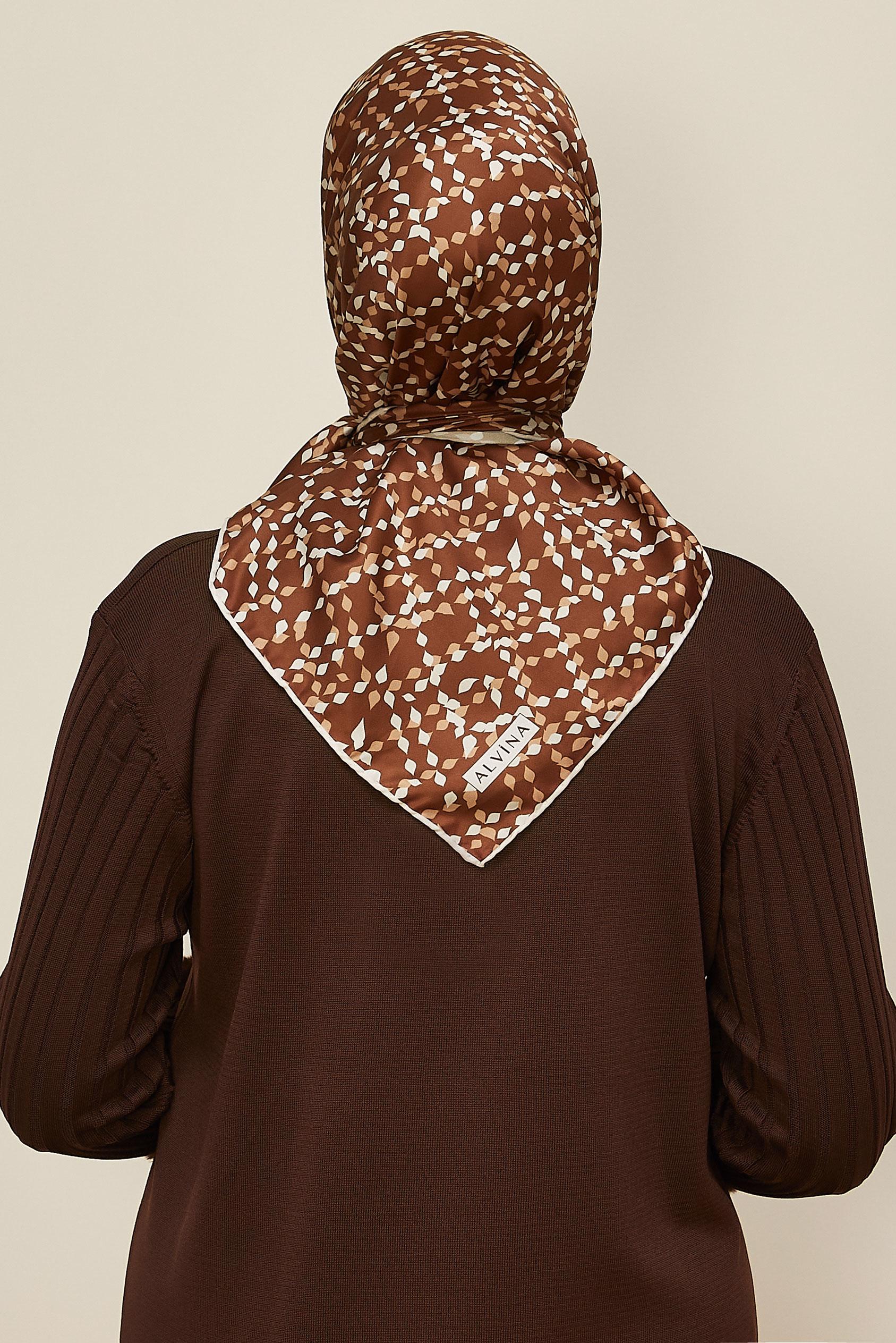 Vêtements hijab ORANGE ALVINA ÉCHARPE À MOTIF 11040