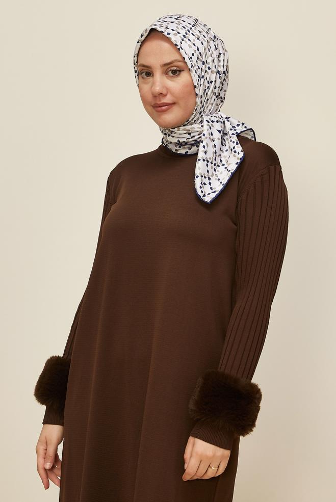 Tesettür giyim LACİVERT ALVİNA DESENLİ EŞARP 11040 - ALVİNA