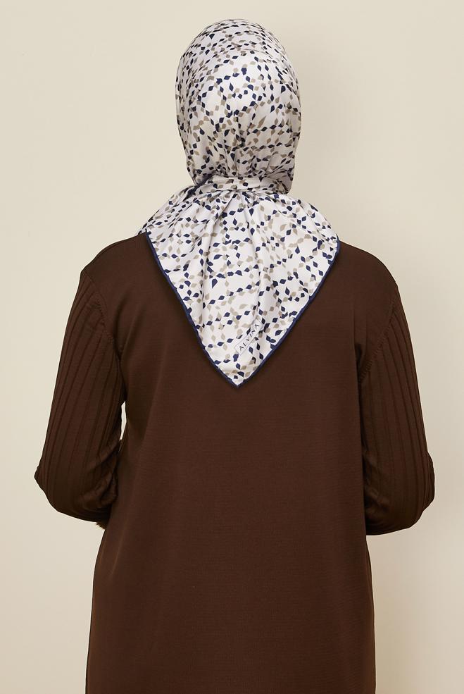 Tesettür giyim LACİVERT ALVİNA DESENLİ EŞARP 11040 - ALVİNA