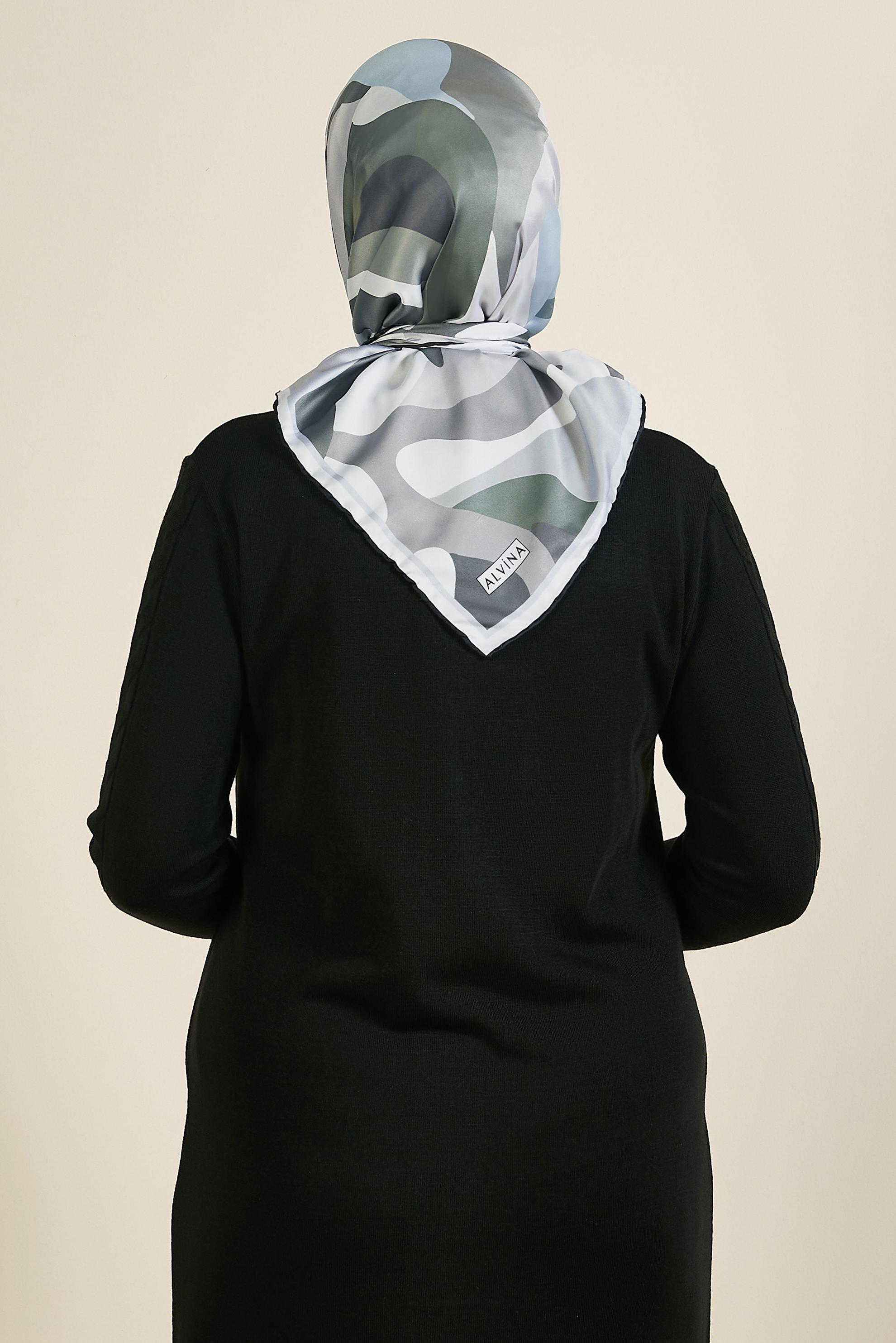 Vêtements hijab GRIS ALVINA ÉCHARPE À MOTIF 2424