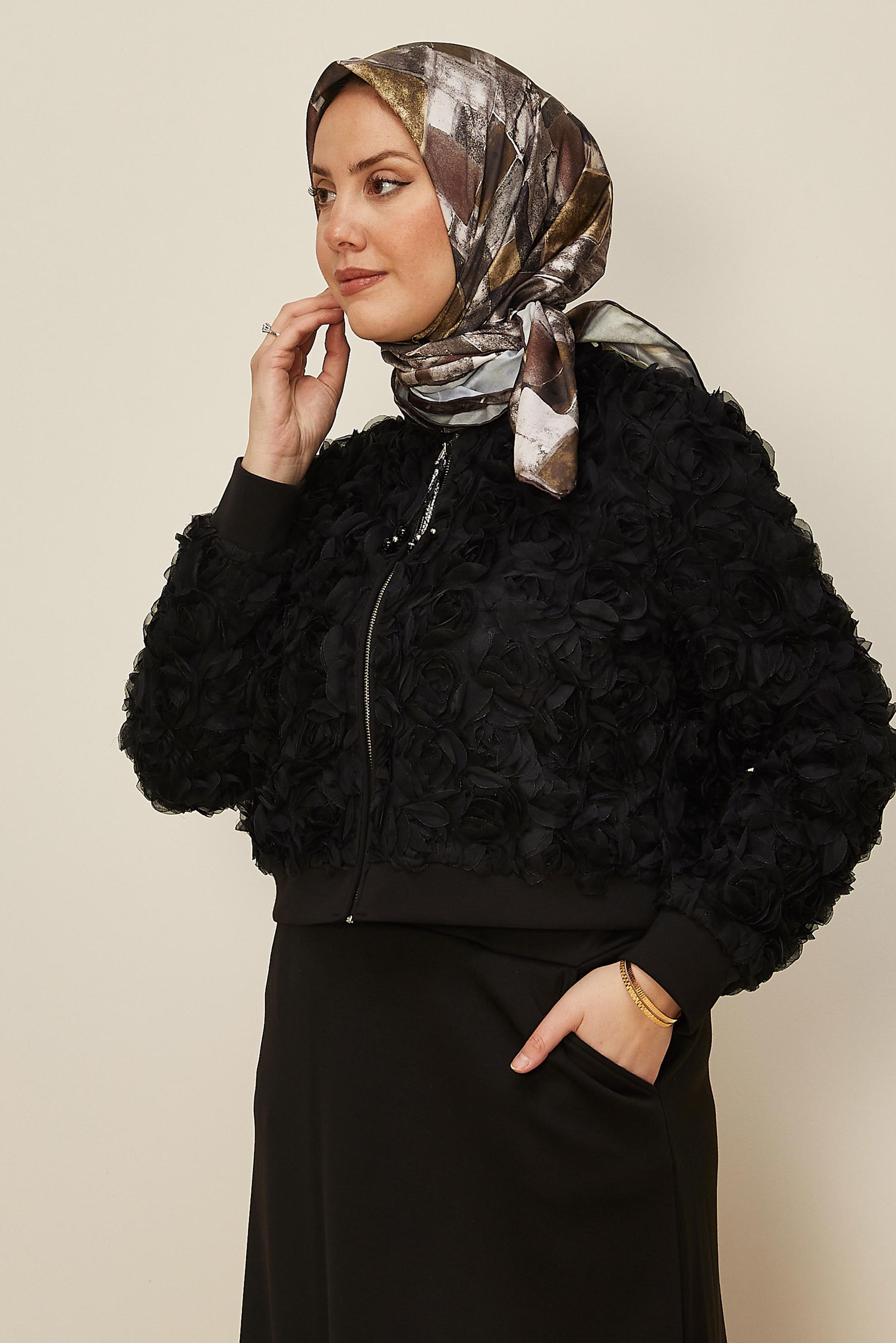 Vêtements hijab BRUN ALVINA ÉCHARPE À MOTIF 3753