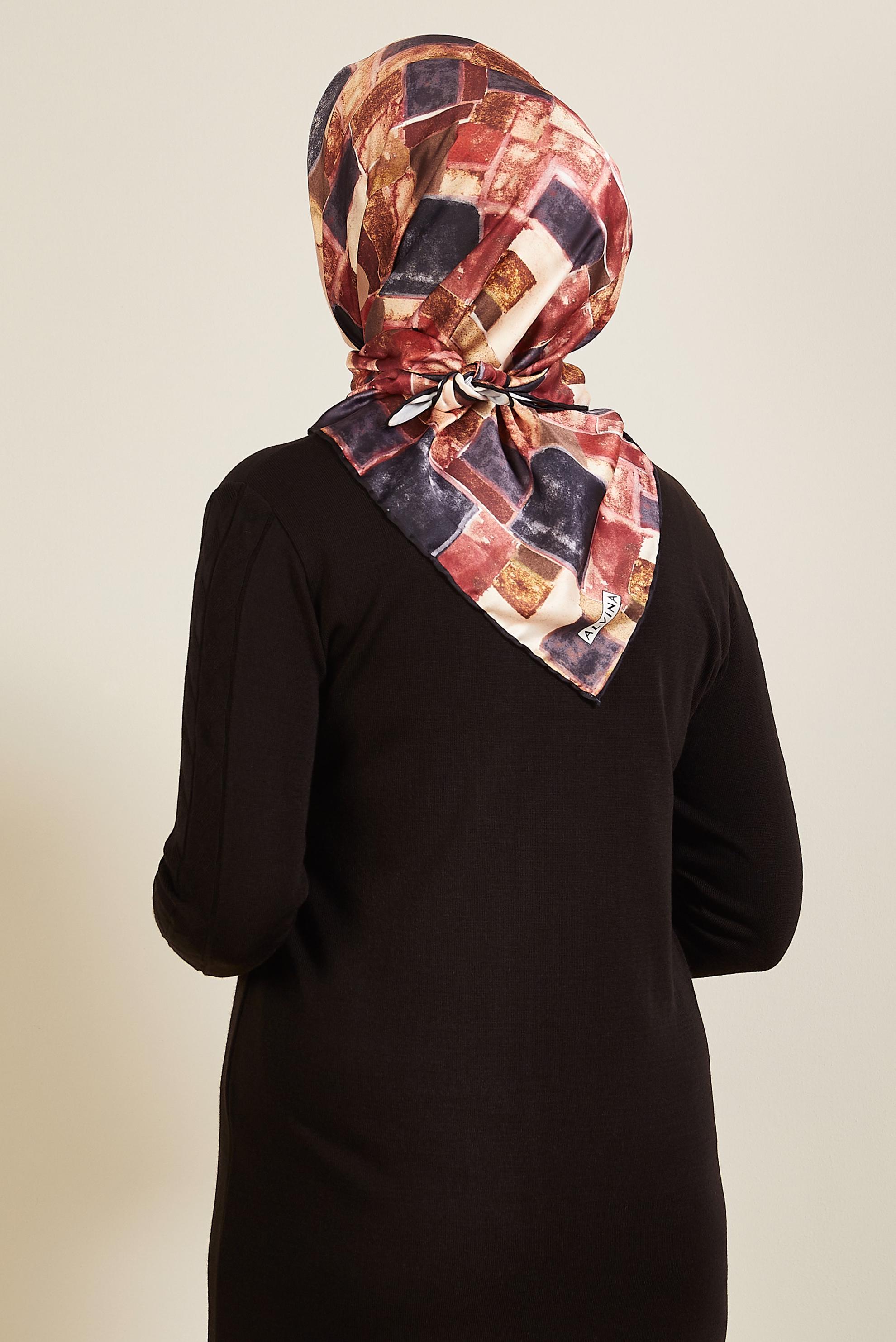 Hijab clothing GREY ALVINA PATTERNED SCARF 3753