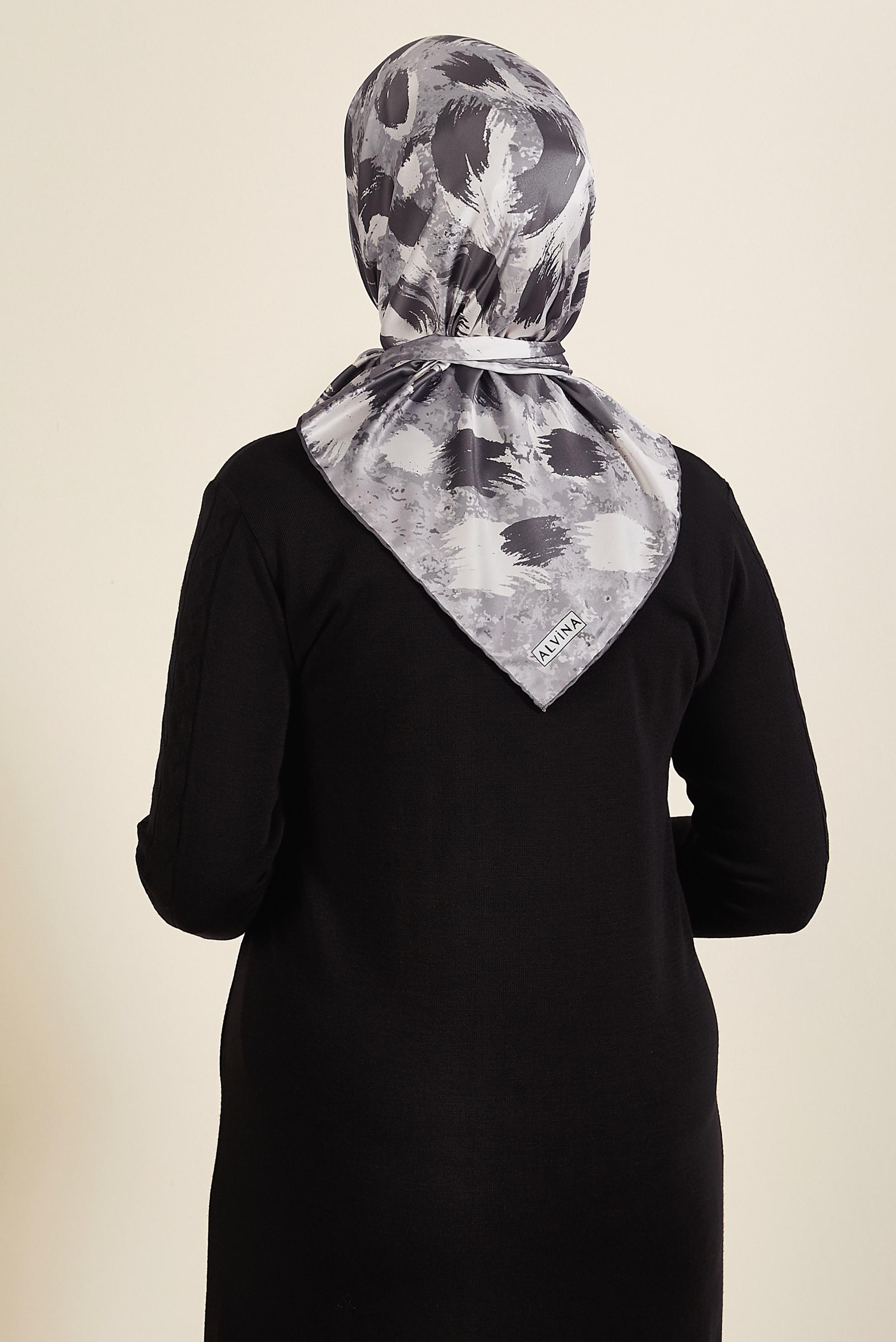 Hijab clothing SILVER ALVINA PATTERNED SCARF 3857