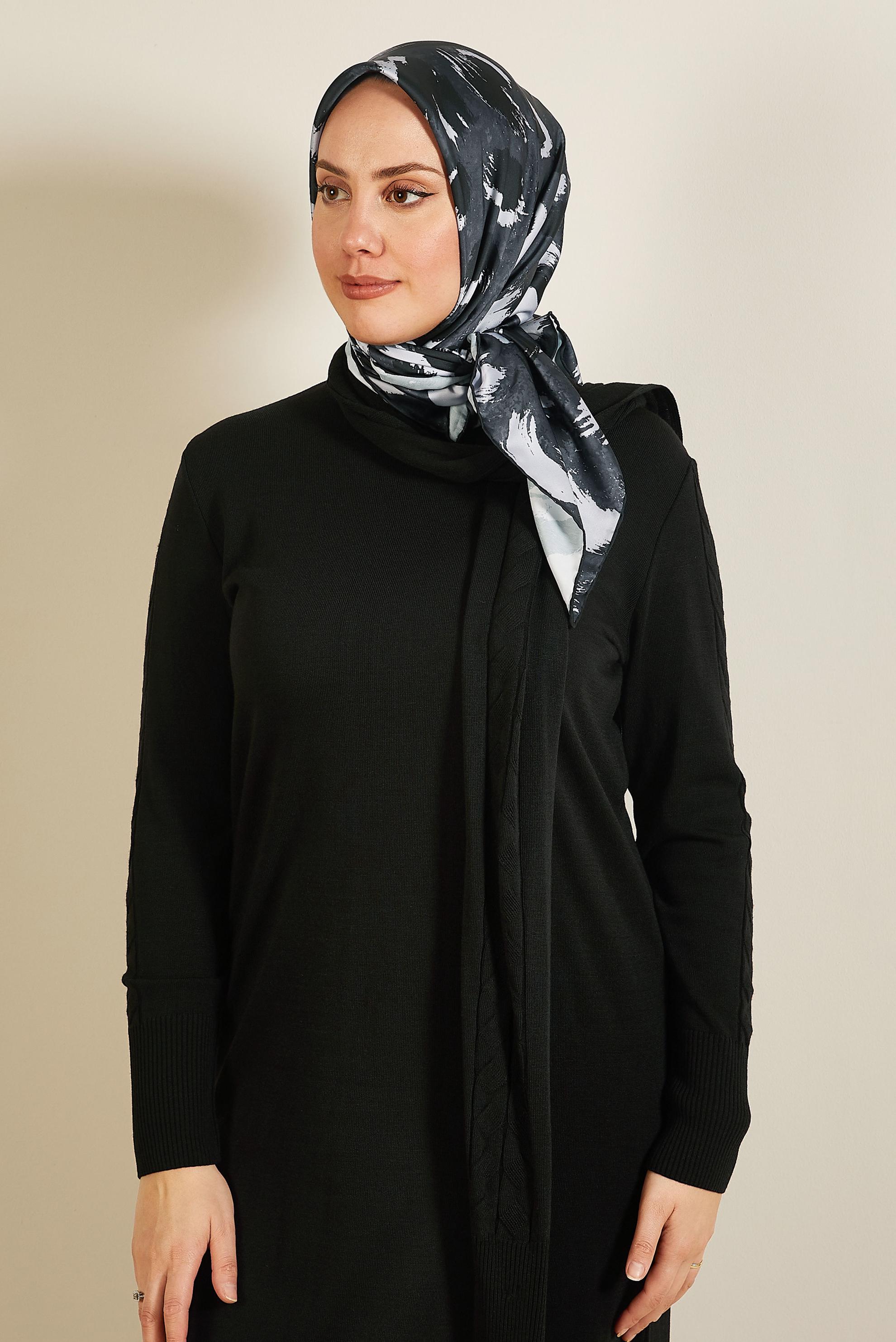 Vêtements hijab GRIS ALVINA ÉCHARPE À MOTIF 3857