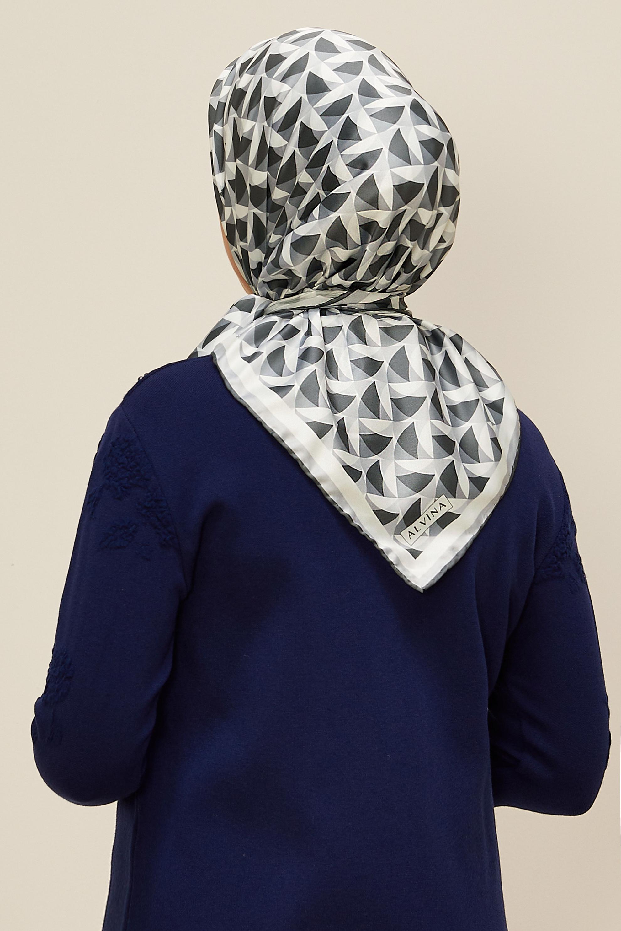 Vêtements hijab GRIS ALVINA ÉCHARPE 6797