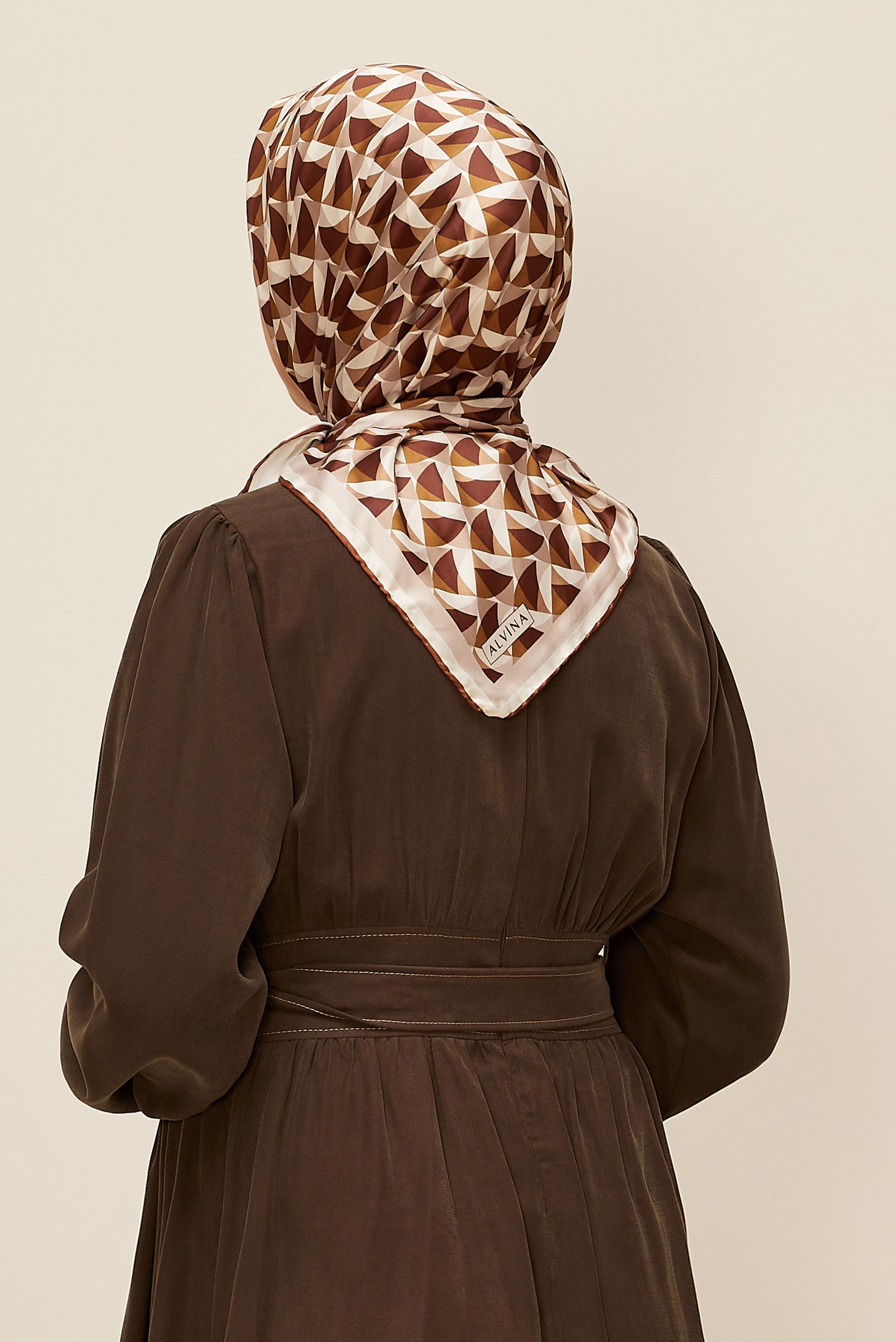 Tesettür giyim KAHVE ALVİNA EŞARP 6797