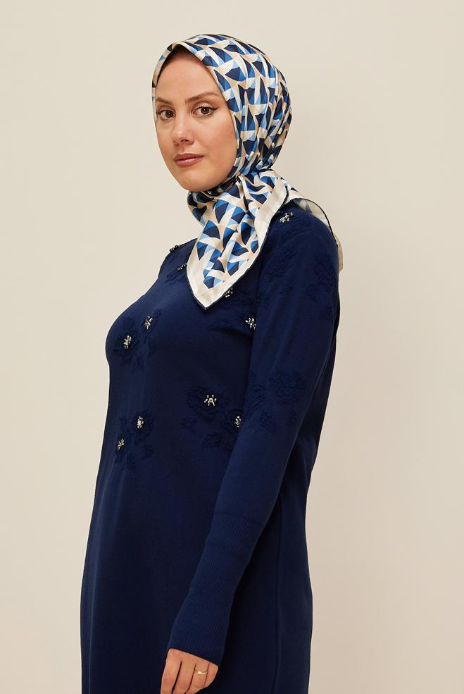 Vêtements hijab BLEU MARINE ALVINA ÉCHARPE 6797 - ALVİNA