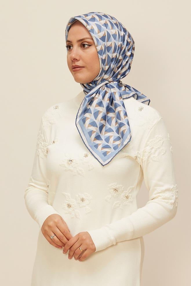 Vêtements hijab BLEU MARINE ALVINA ÉCHARPE 6797 - ALVİNA