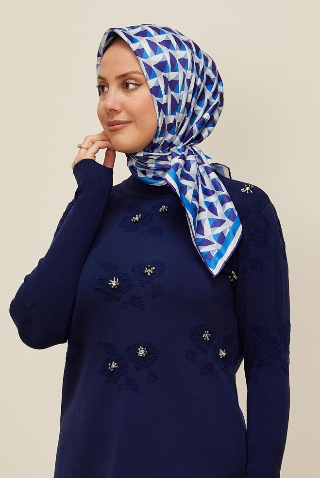 Vêtements hijab BLEU MARINE ALVINA ÉCHARPE 6797 - ALVİNA