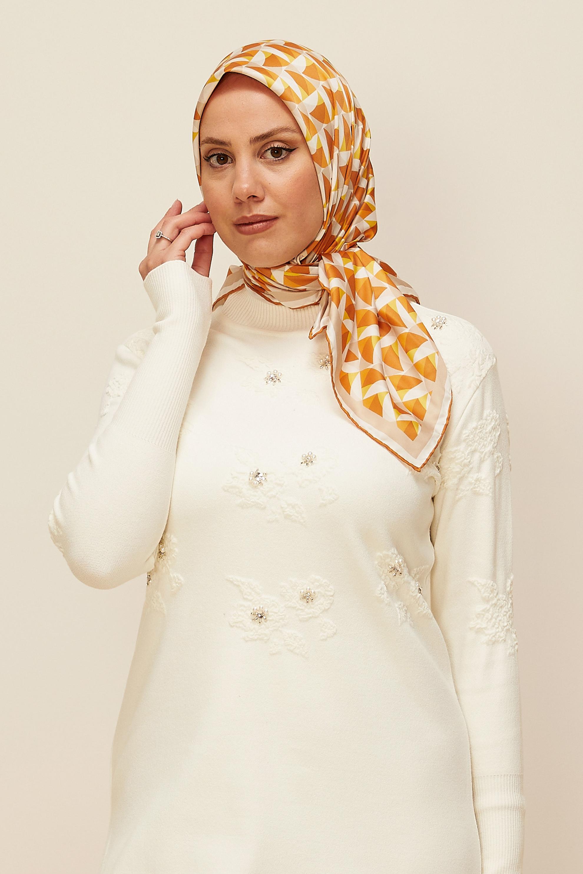 Tesettür giyim VİZON ALVİNA EŞARP 6797