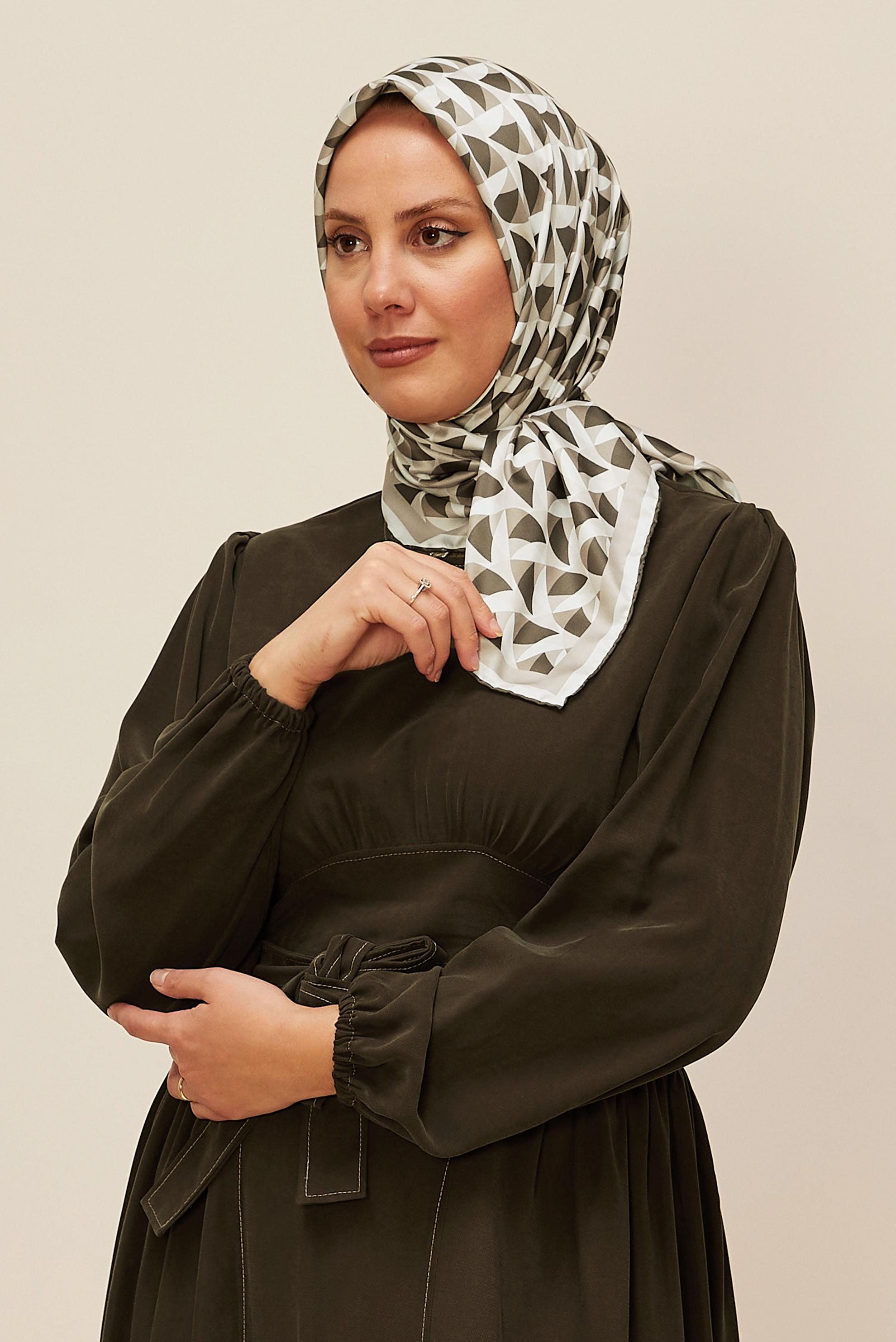 Tesettür giyim YEŞİL ALVİNA EŞARP 6797