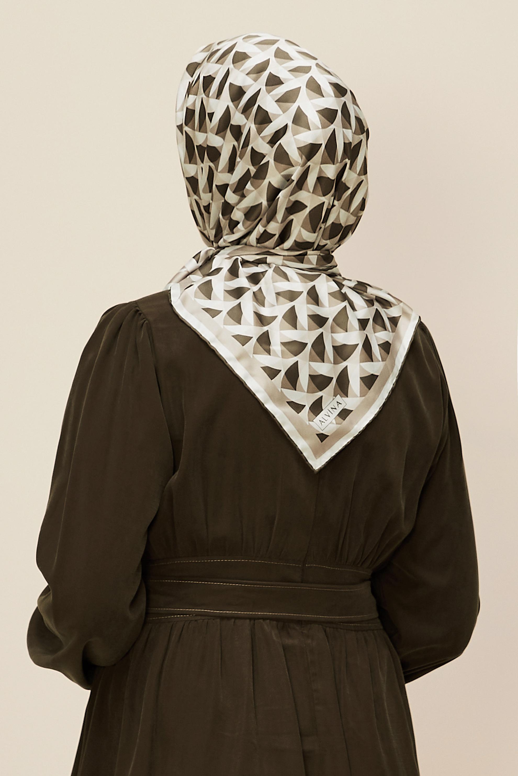 Tesettür giyim YEŞİL ALVİNA EŞARP 6797