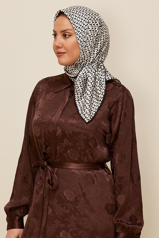 Hijab clothing BLACK ALVINA TWILL SCARF 7782 - ALVİNA