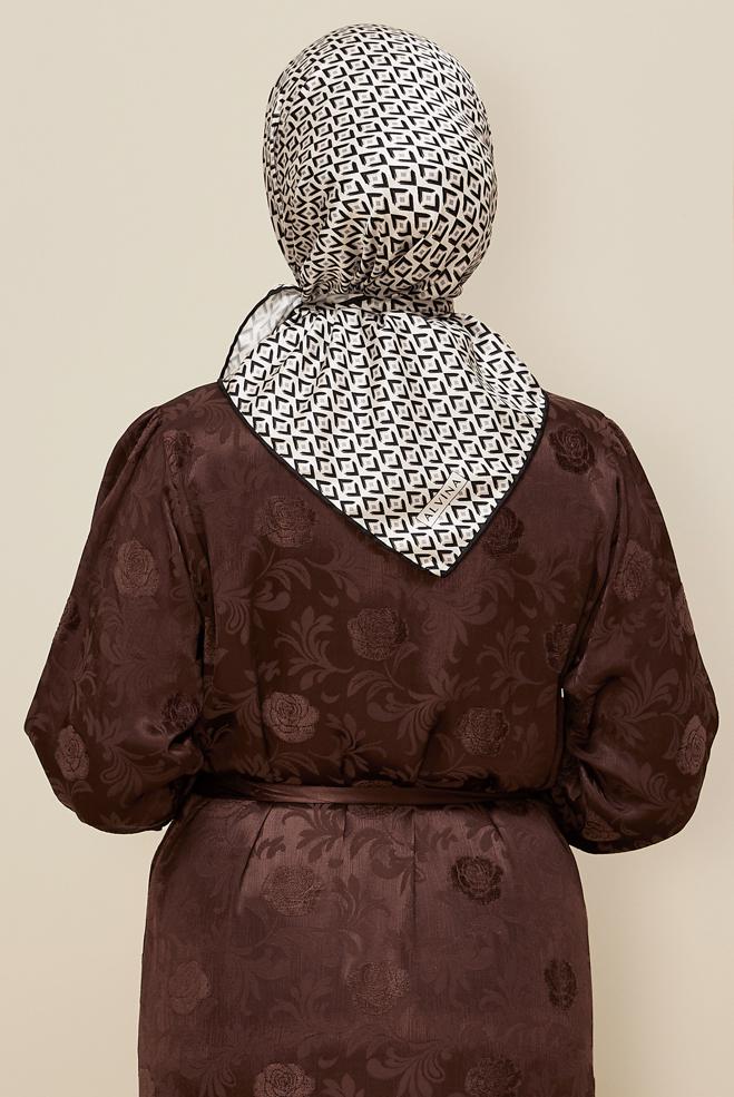 Hijab clothing BLACK ALVINA TWILL SCARF 7782 - ALVİNA