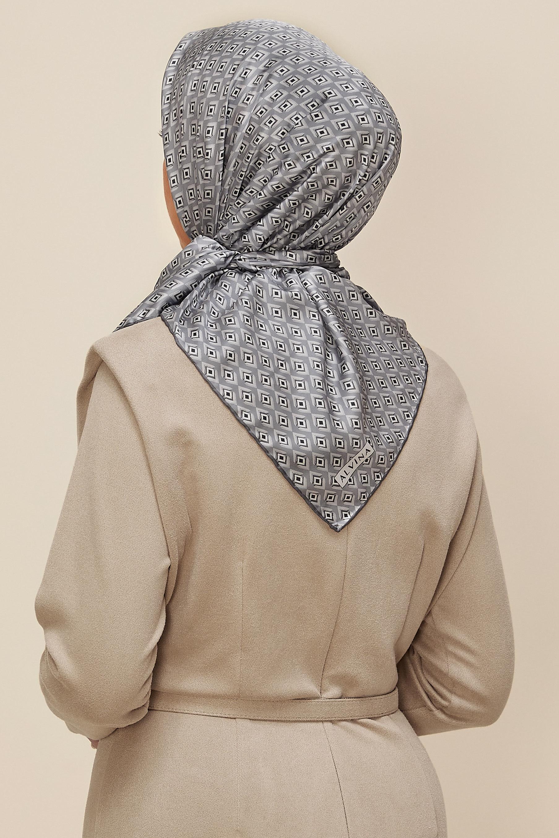 Hijab clothing GREY ALVINA TWILL SCARF 7782