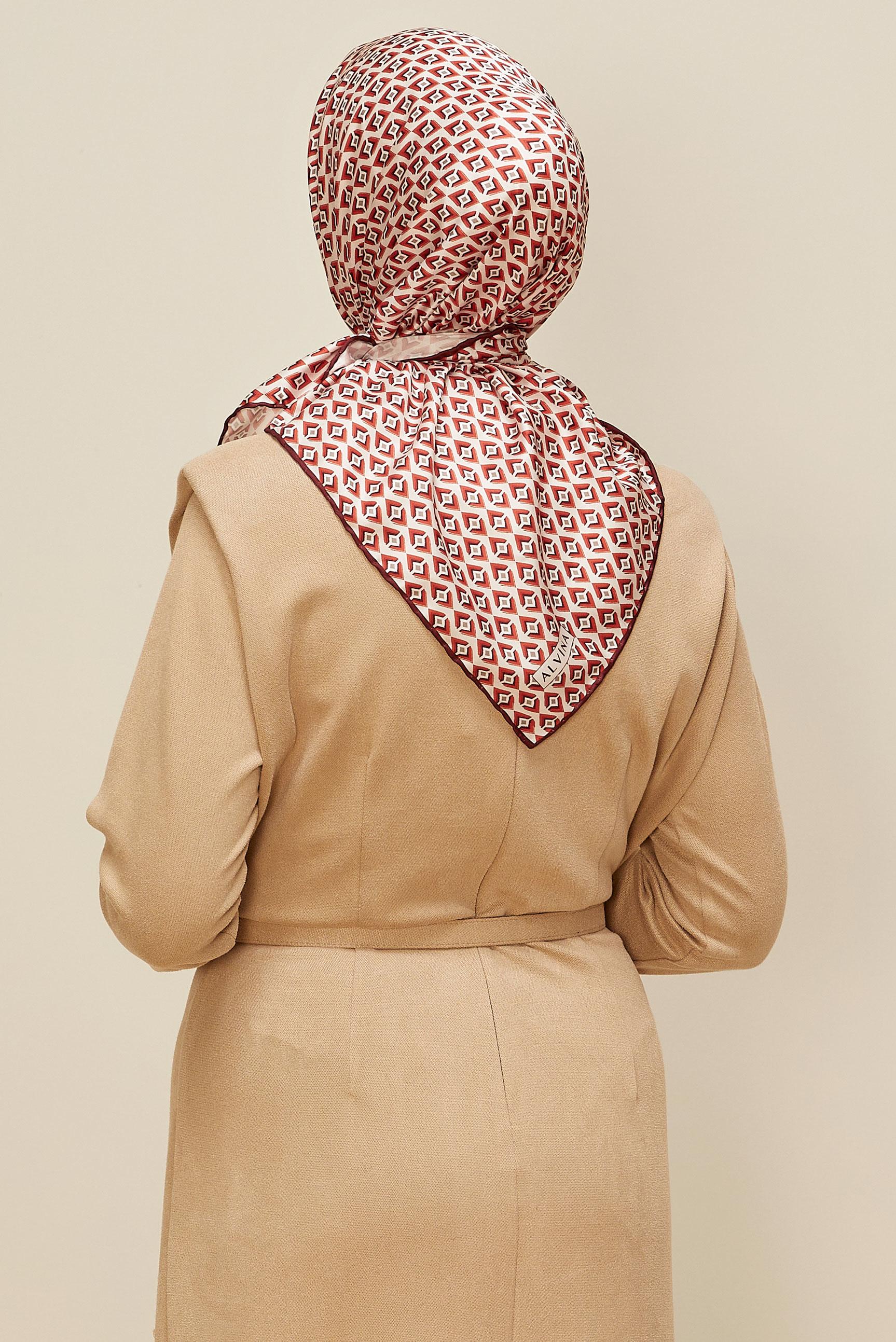 Vêtements hijab ROUGE BORDEAUX ÉCHARPE EN SERGÉ ALVINA 7782