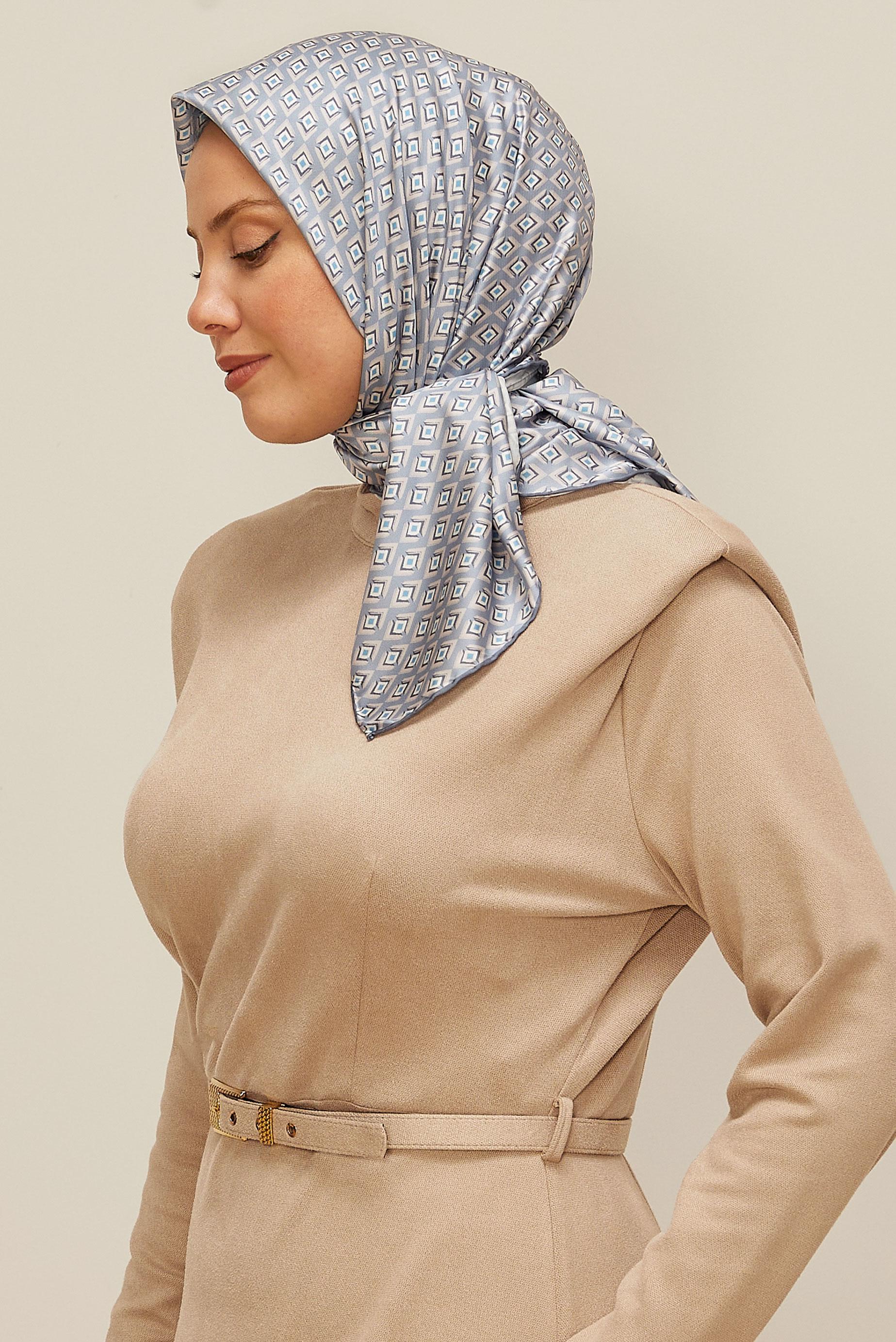 Hijab clothing SILVER ALVINA TWILL SCARF 7782