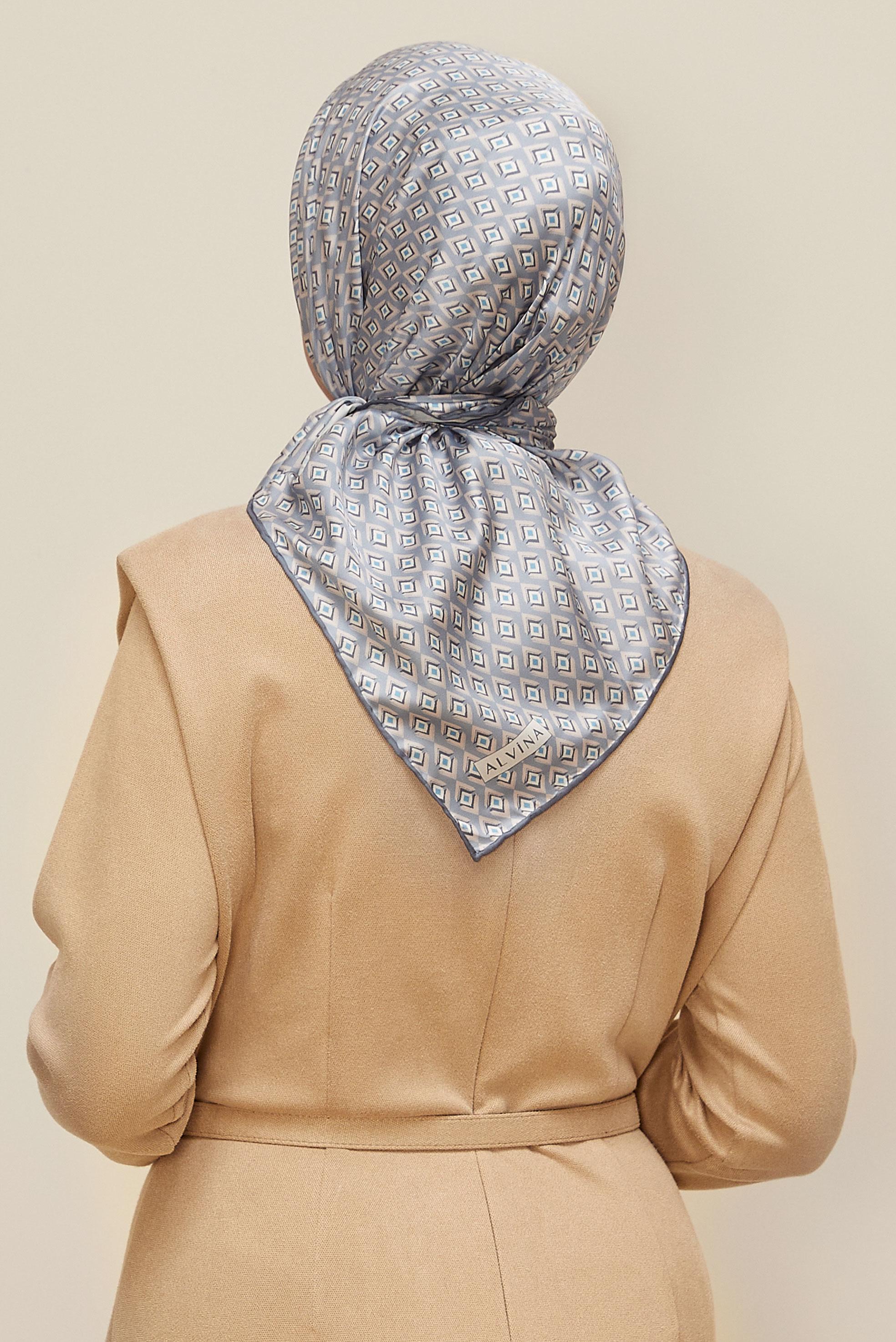 Hijab clothing SILVER ALVINA TWILL SCARF 7782