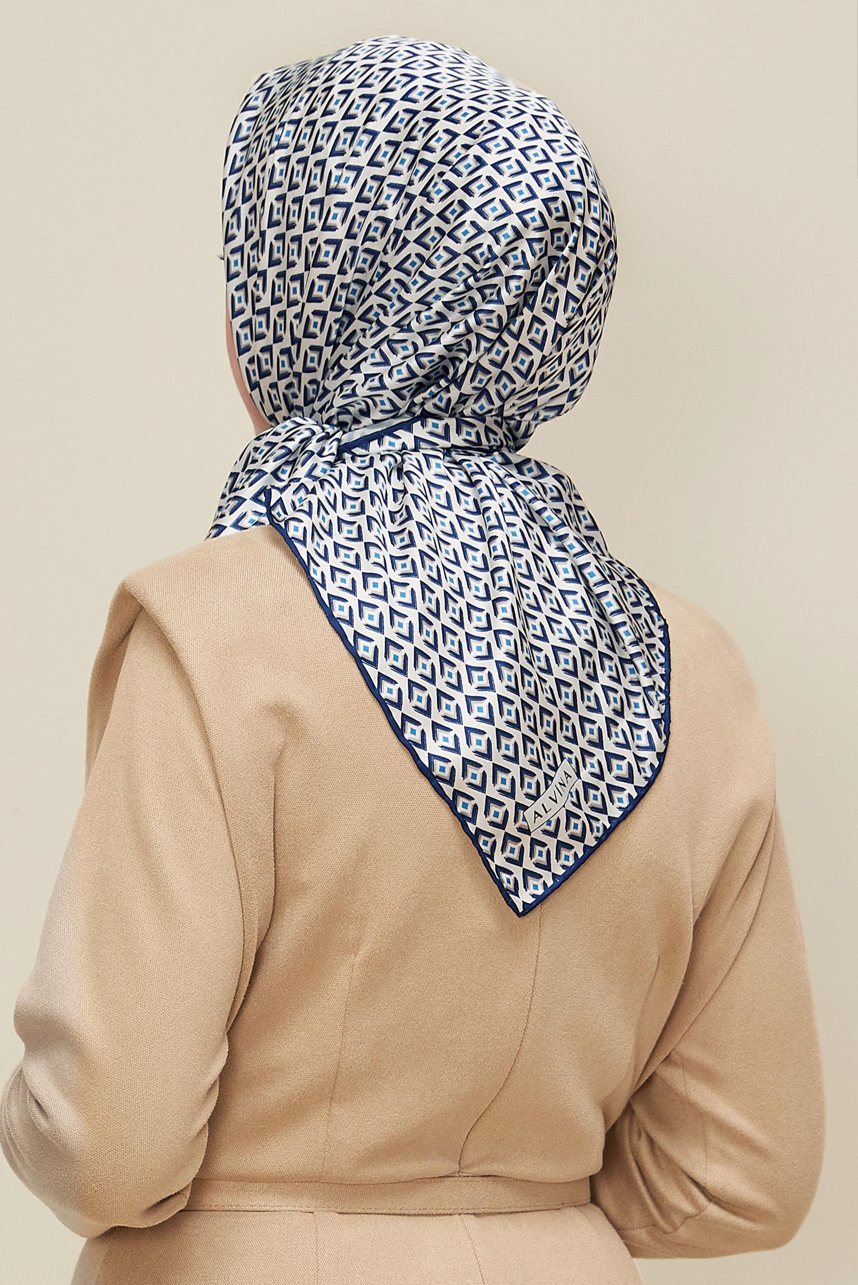 Vêtements hijab BLEU MARINE ÉCHARPE EN SERGÉ ALVINA 7782