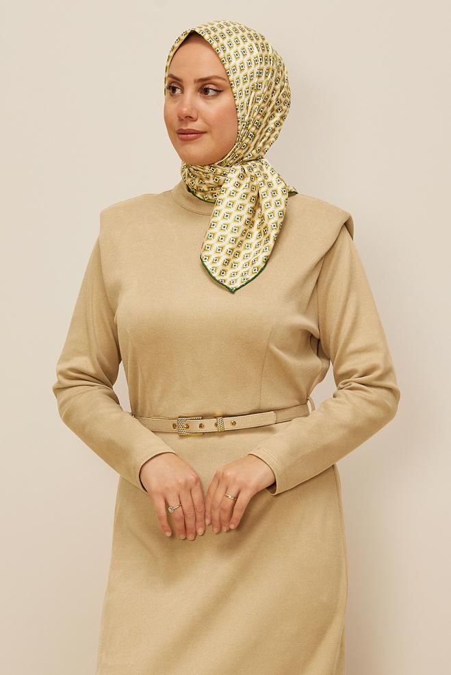Hijab clothing GREEN ALVINA TWILL SCARF 7782 - ALVİNA