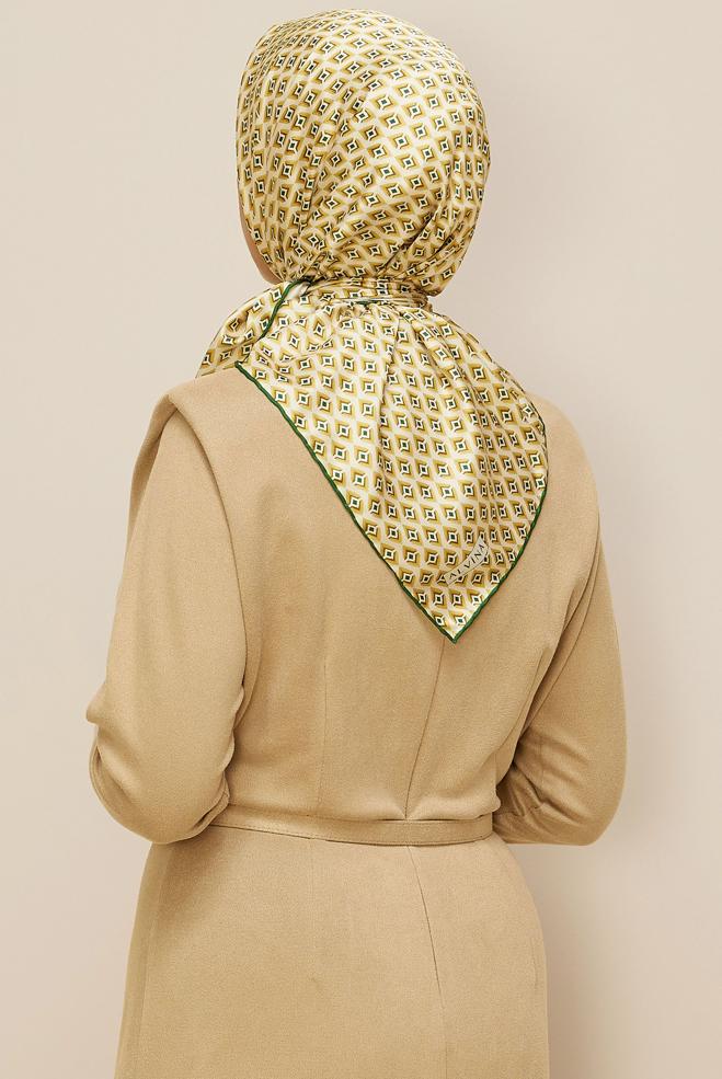 Hijab clothing GREEN ALVINA TWILL SCARF 7782 - ALVİNA