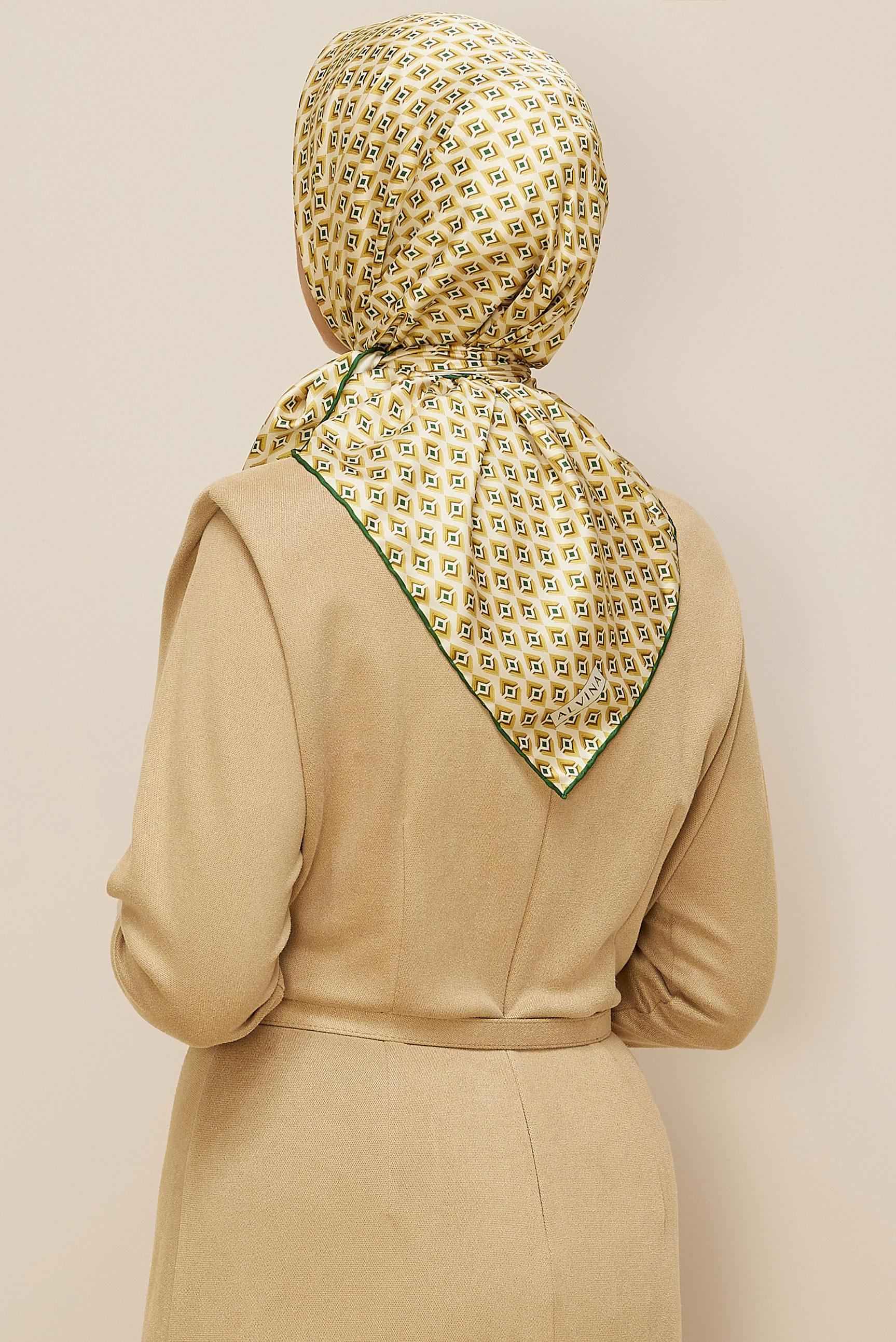 Hijab clothing GREEN ALVINA TWILL SCARF 7782