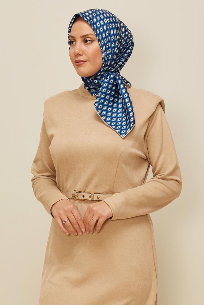 Vêtements hijab VISON ÉCHARPE EN SERGÉ ALVINA 7782 - ALVİNA