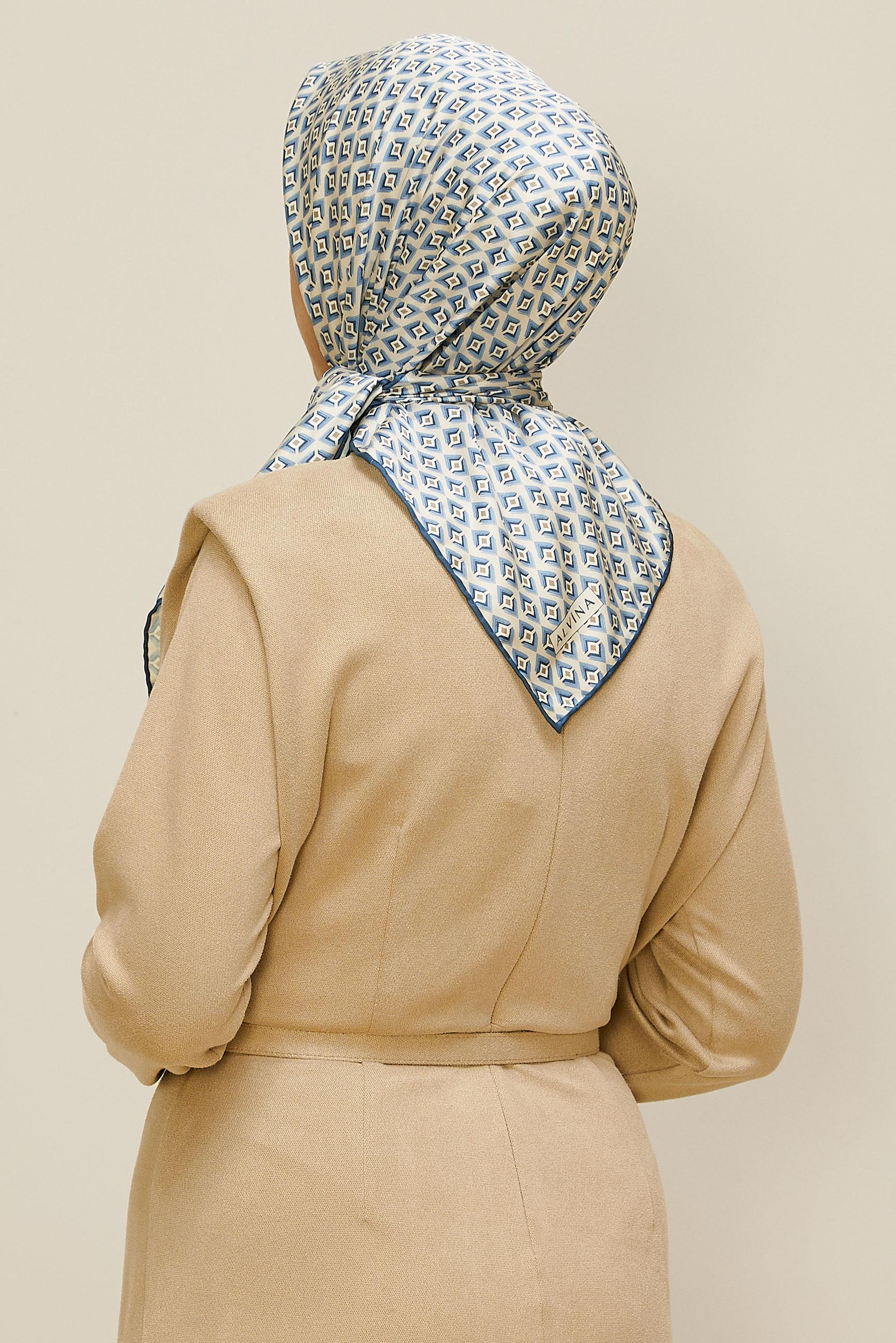 Vêtements hijab BLEU MARINE ÉCHARPE EN SERGÉ ALVINA 7782