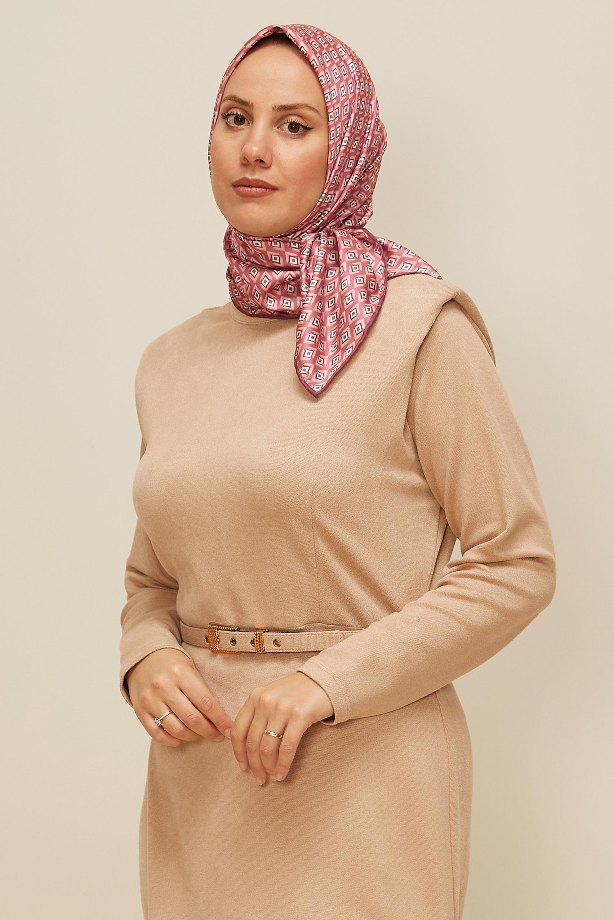 Vêtements hijab ROSE ÉCHARPE EN SERGÉ ALVINA 7782
