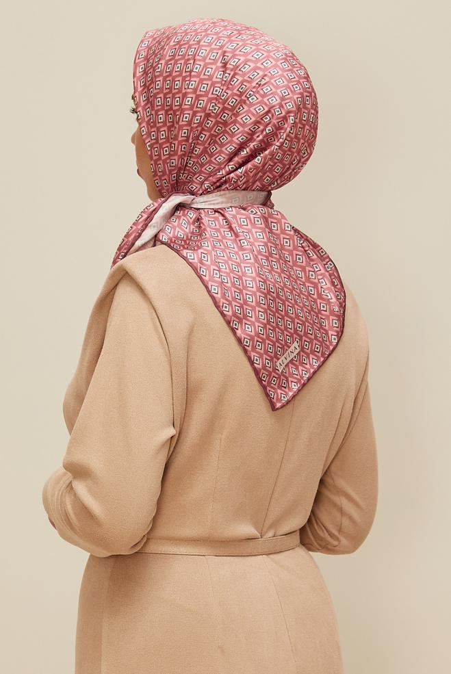 Vêtements hijab ROSE ÉCHARPE EN SERGÉ ALVINA 7782 - ALVİNA