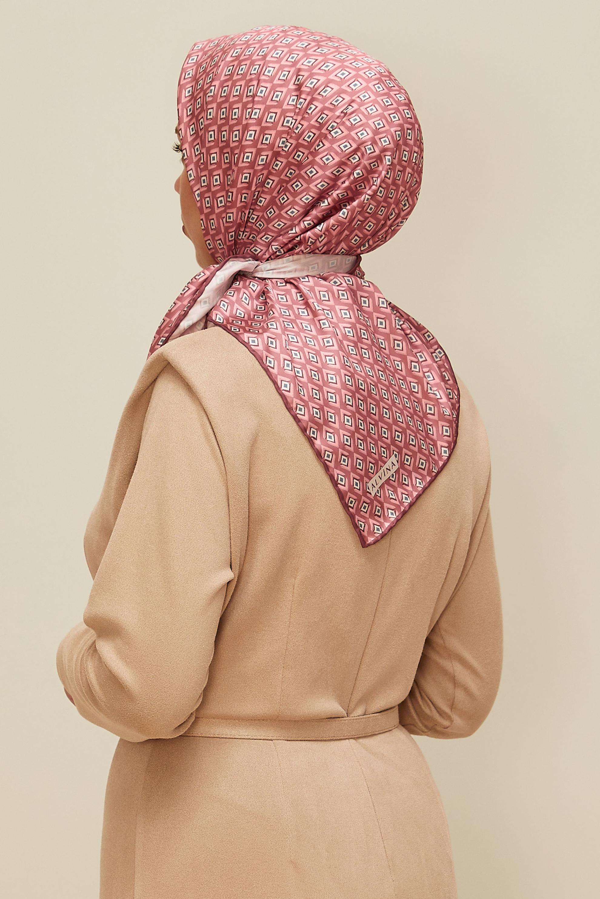 Vêtements hijab ROSE ÉCHARPE EN SERGÉ ALVINA 7782