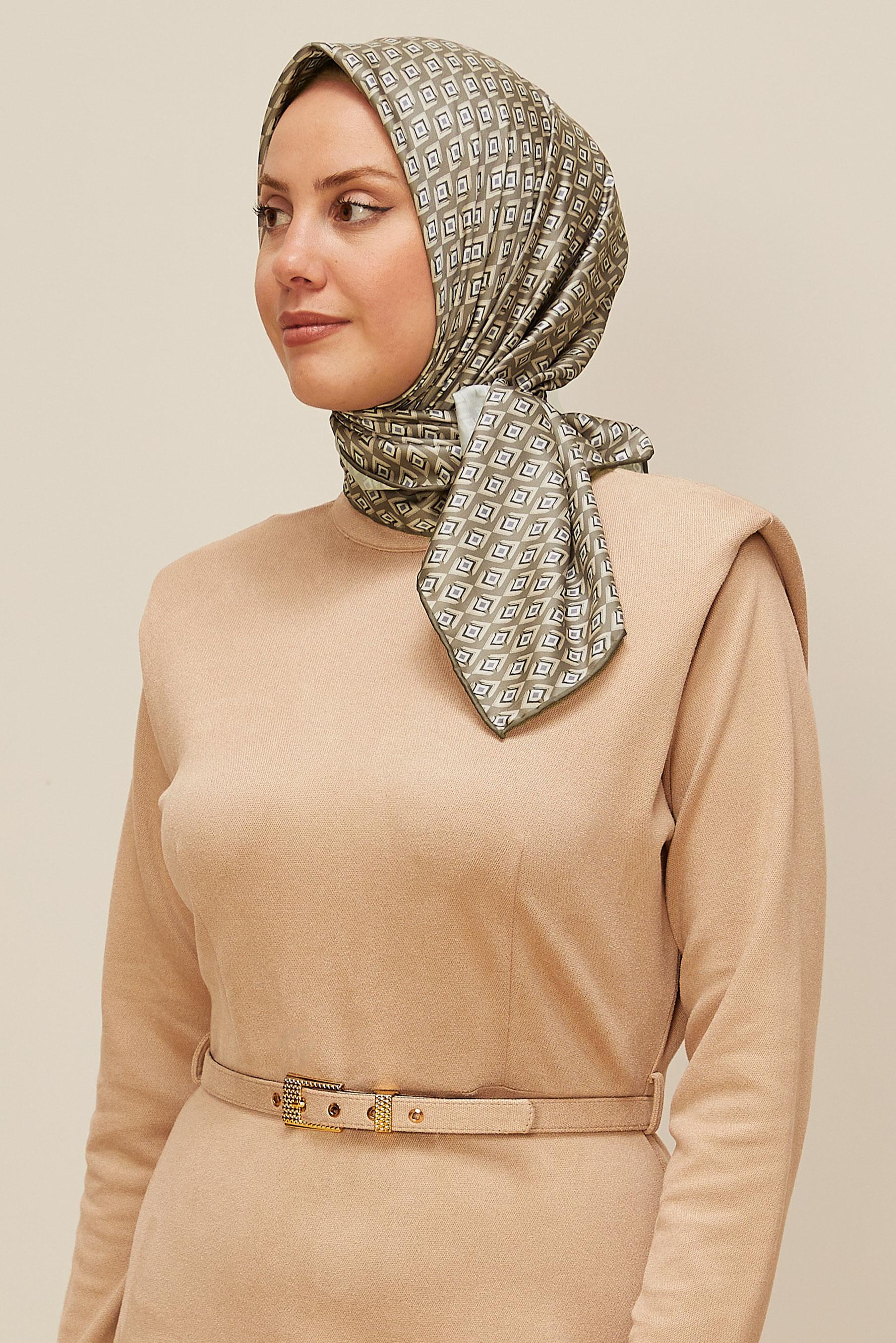 Hijab clothing GREEN ALVINA TWILL SCARF 7782