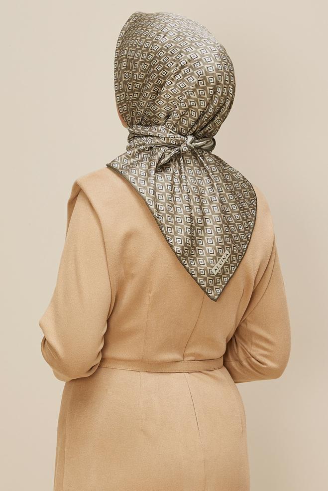 Hijab clothing GREEN ALVINA TWILL SCARF 7782 - ALVİNA