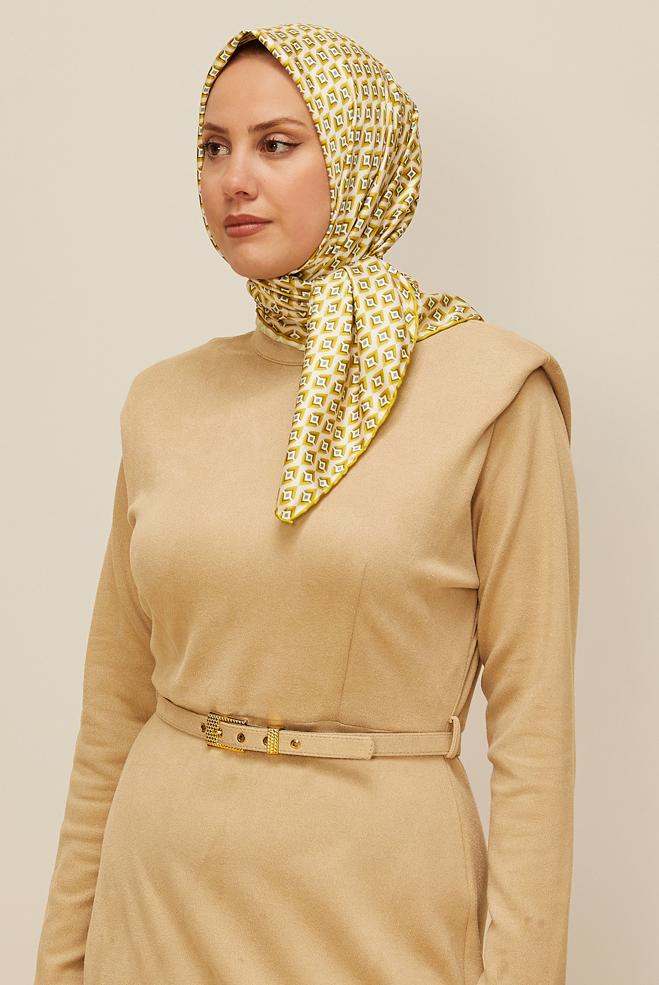 Hijab clothing GREEN ALVINA TWILL SCARF 7782 - ALVİNA