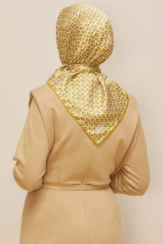 Hijab clothing GREEN ALVINA TWILL SCARF 7782 - ALVİNA