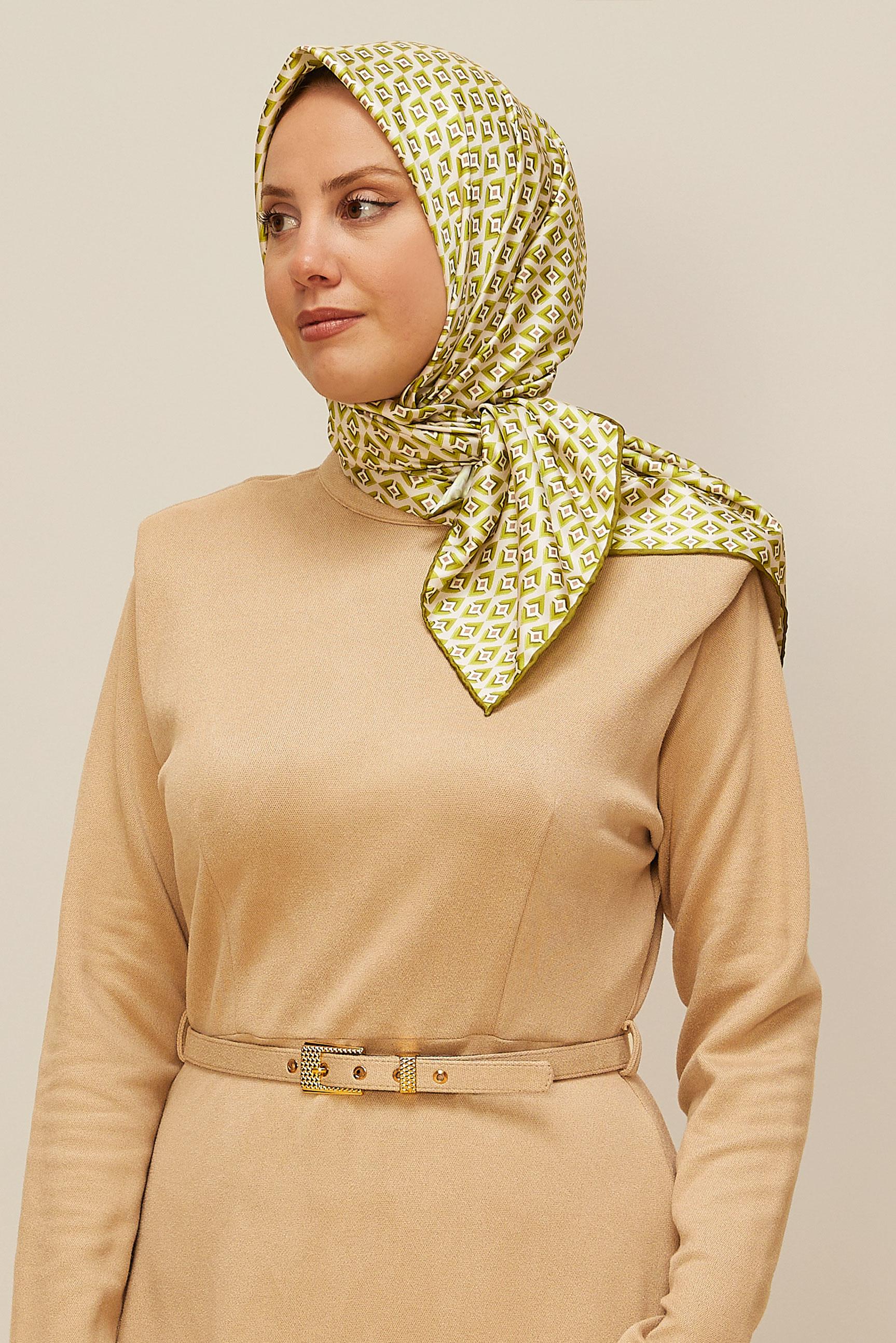 Hijab clothing GREEN ALVINA TWILL SCARF 7782