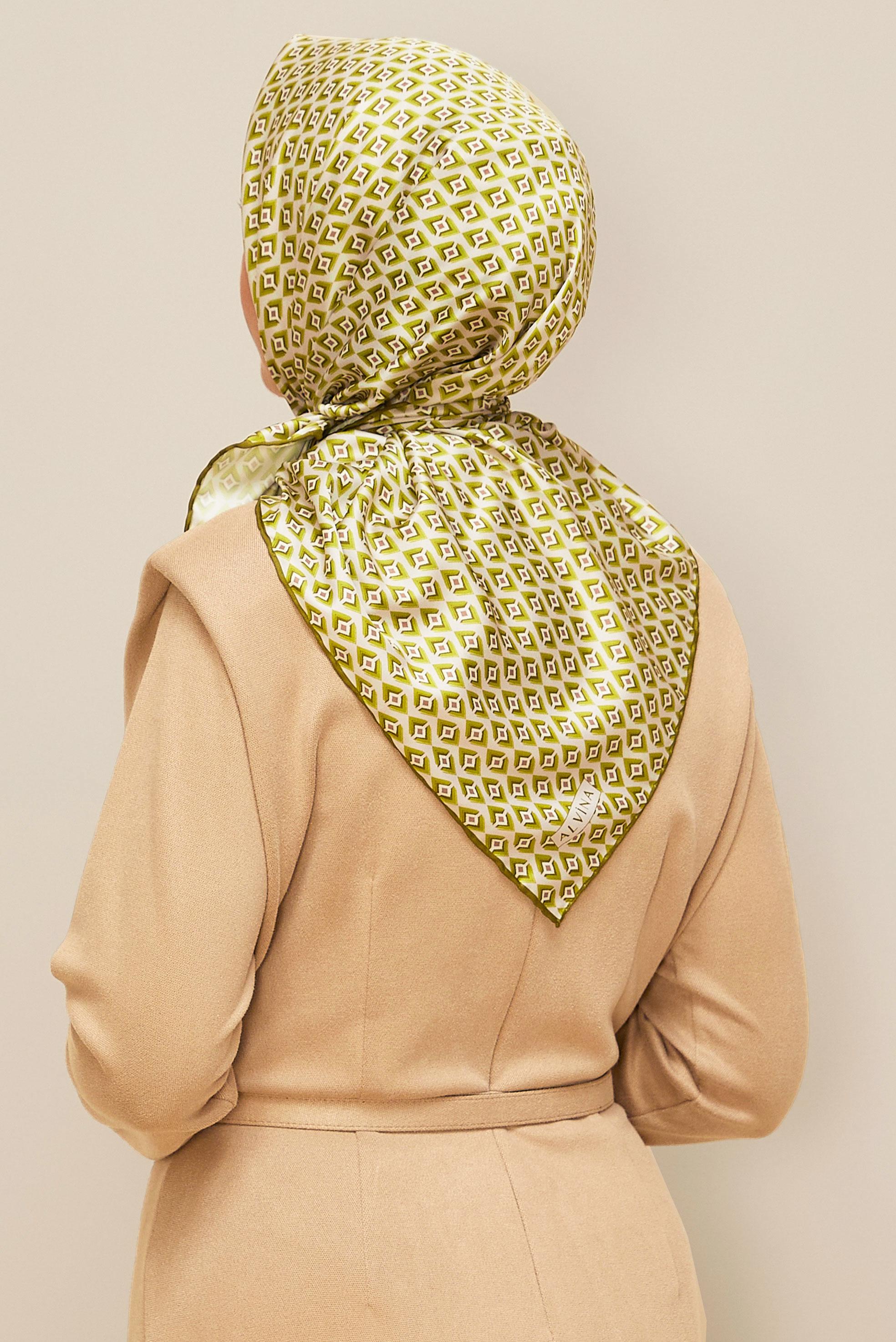 Hijab clothing GREEN ALVINA TWILL SCARF 7782