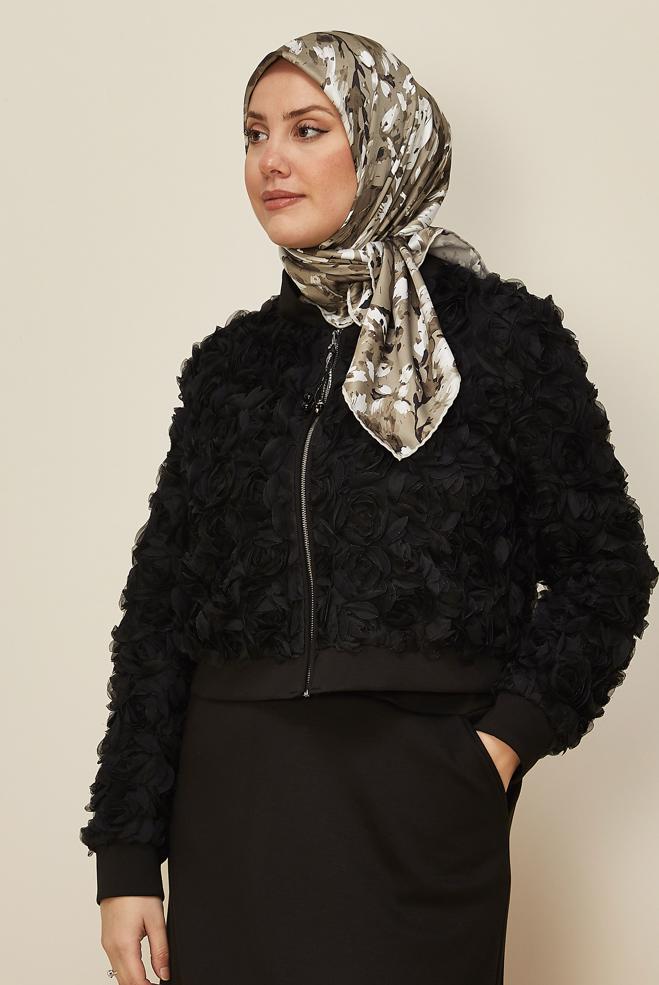 Hijab clothing MINK ALVINA PATTERNED SCARF 8606 - ALVİNA