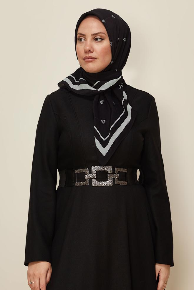 Vêtements hijab NOIR ÉCHARPE ALVINA EN VISCOSE 8609 - ALVİNA